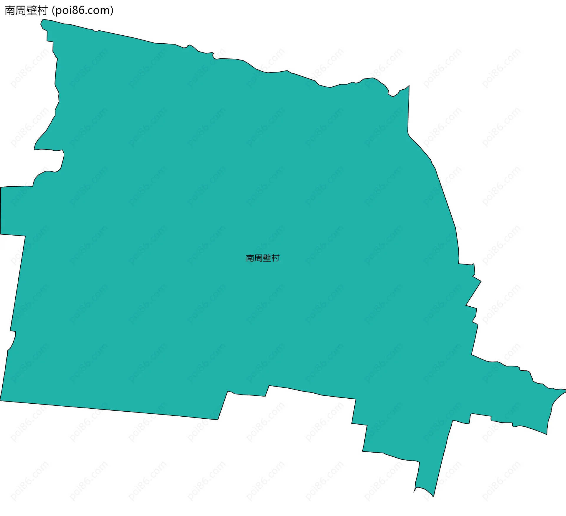 南周壁村边界地图