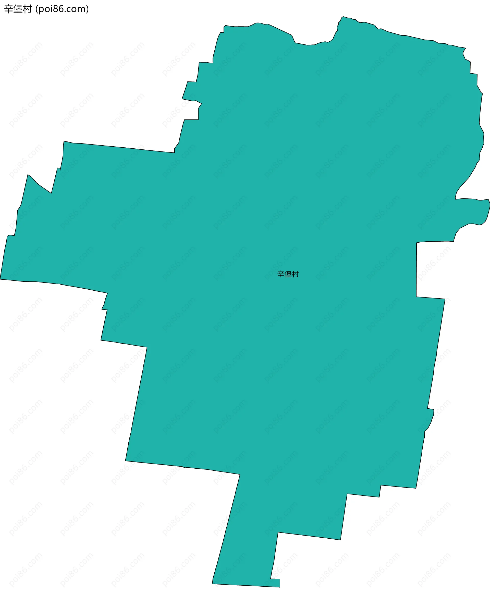 辛堡村边界地图