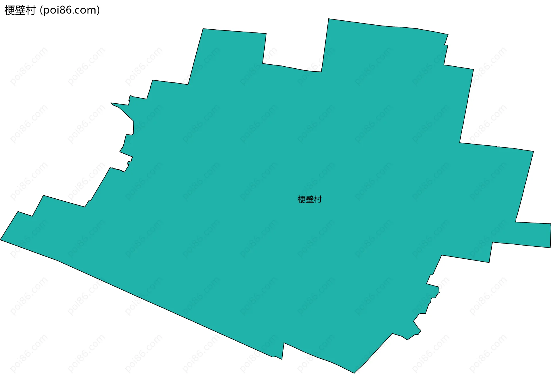 梗壁村边界地图