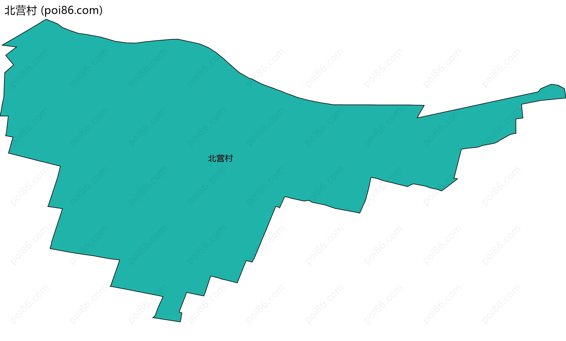 北营村边界地图