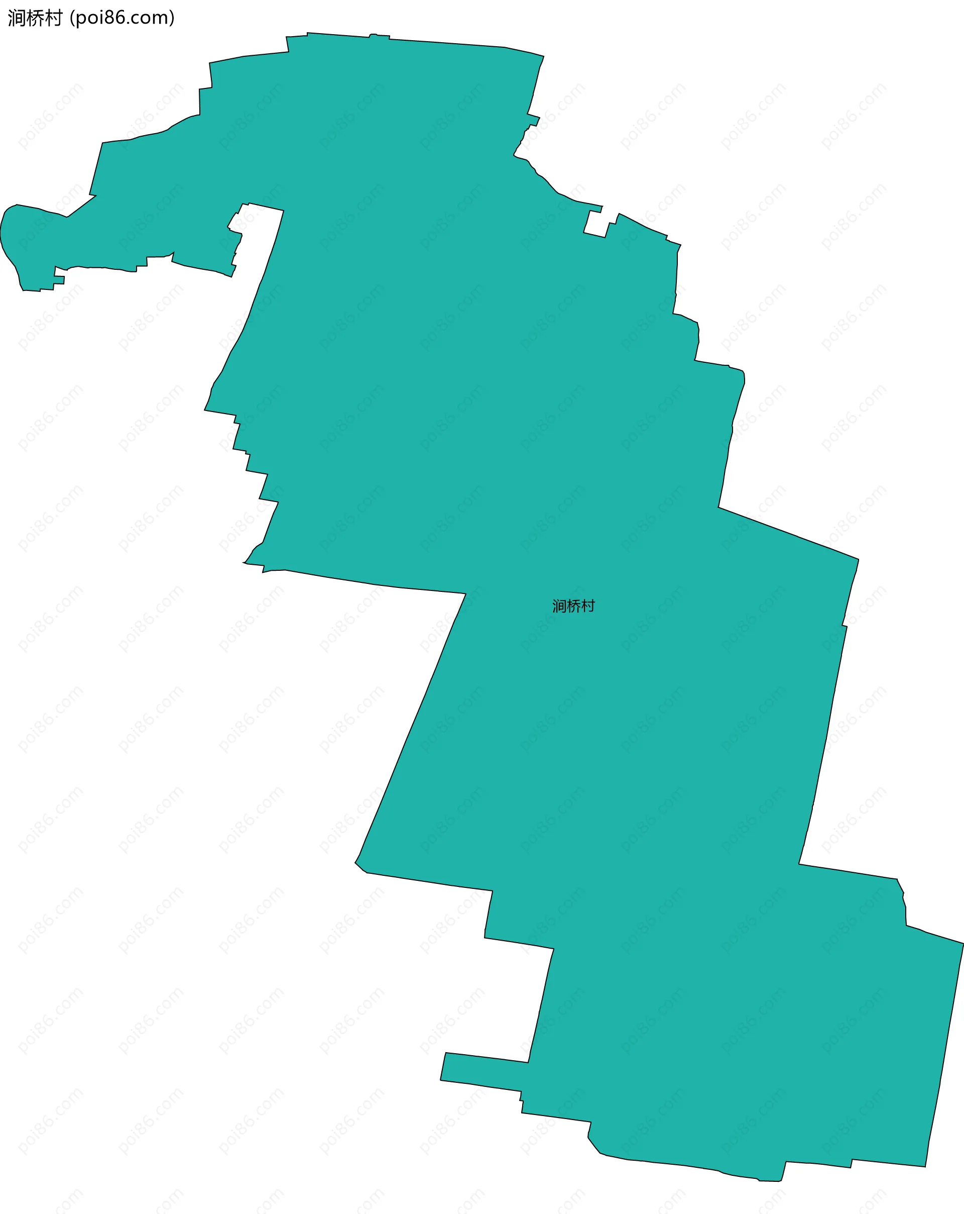 涧桥村边界地图