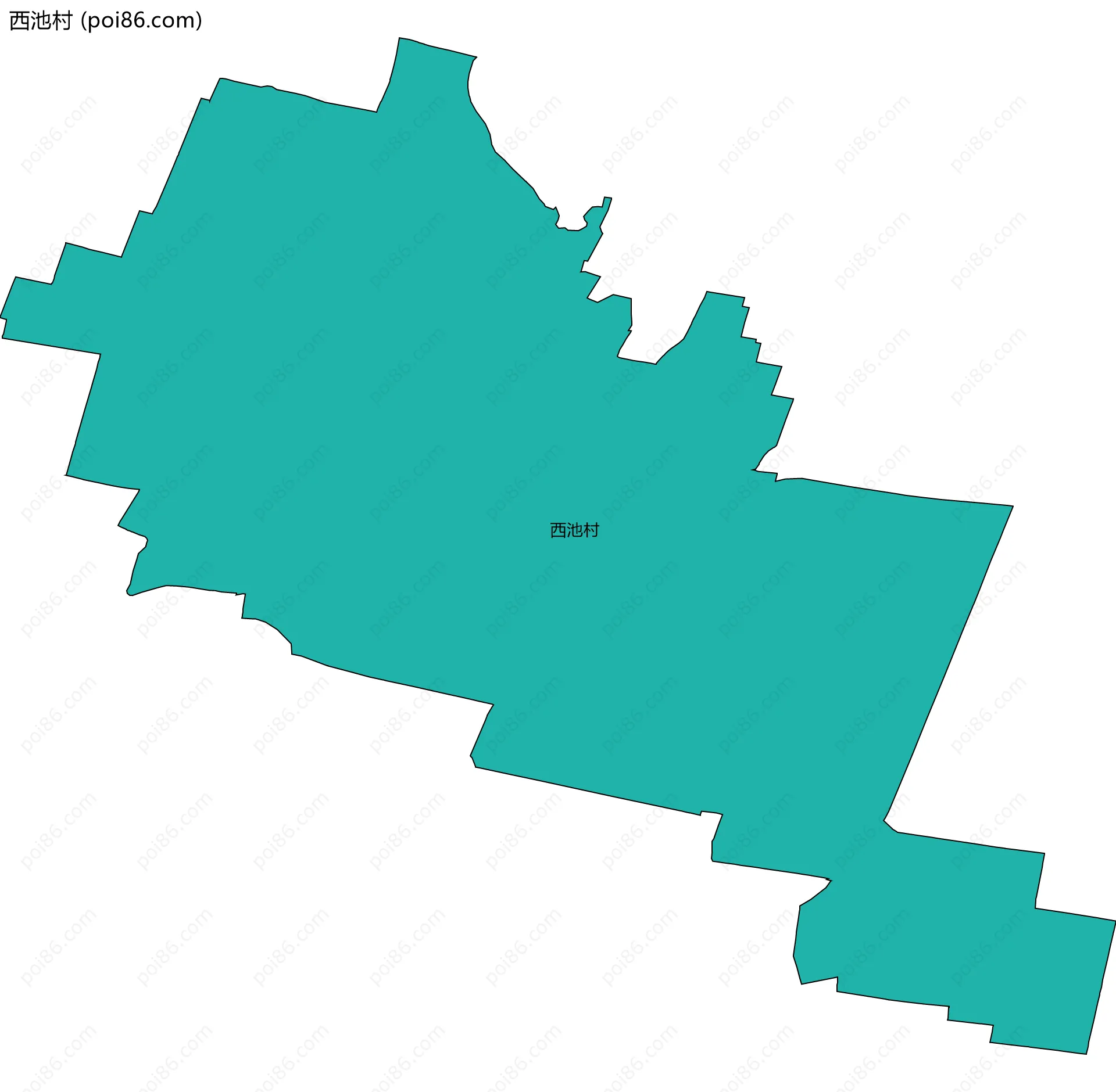 西池村边界地图