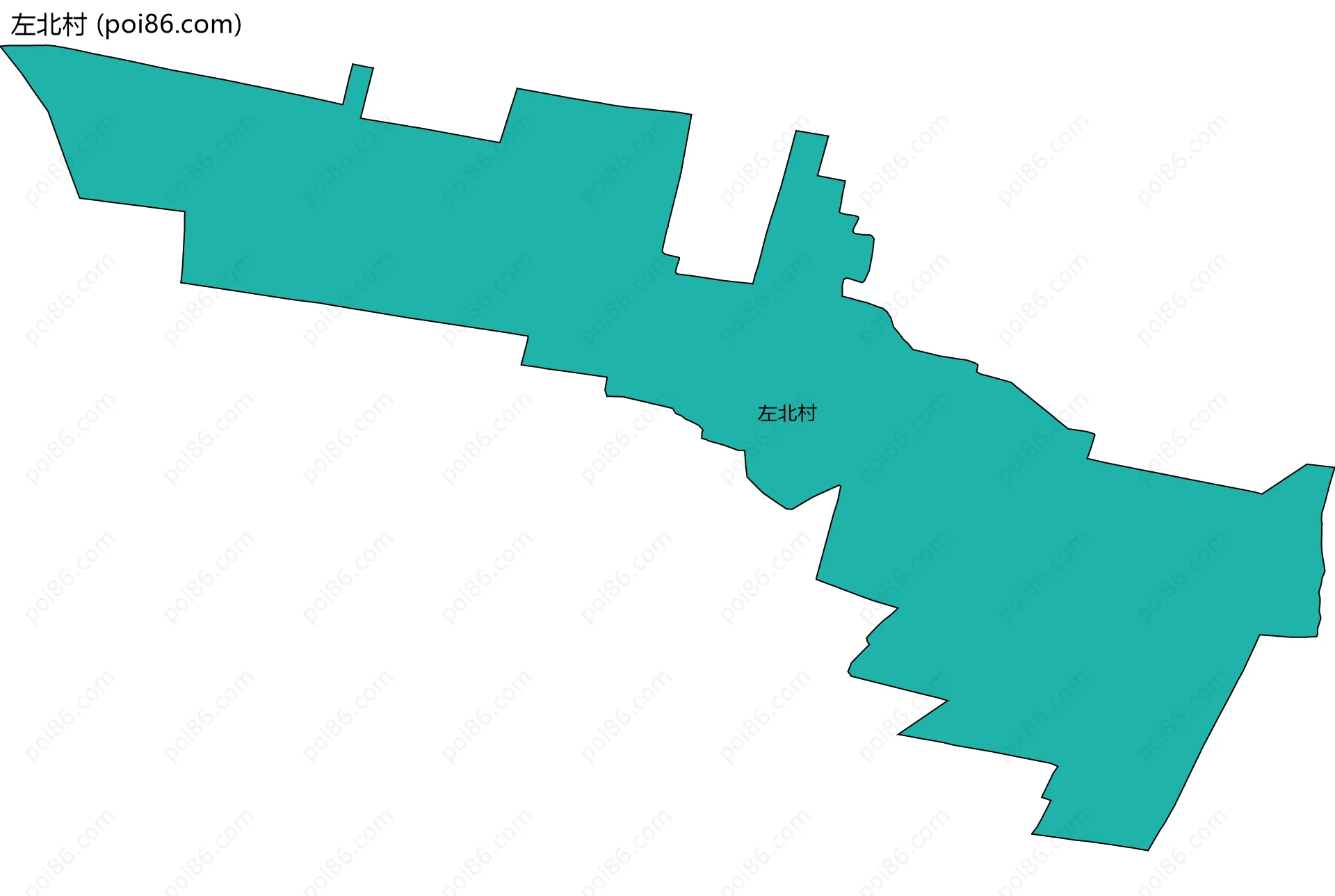 左北村边界地图