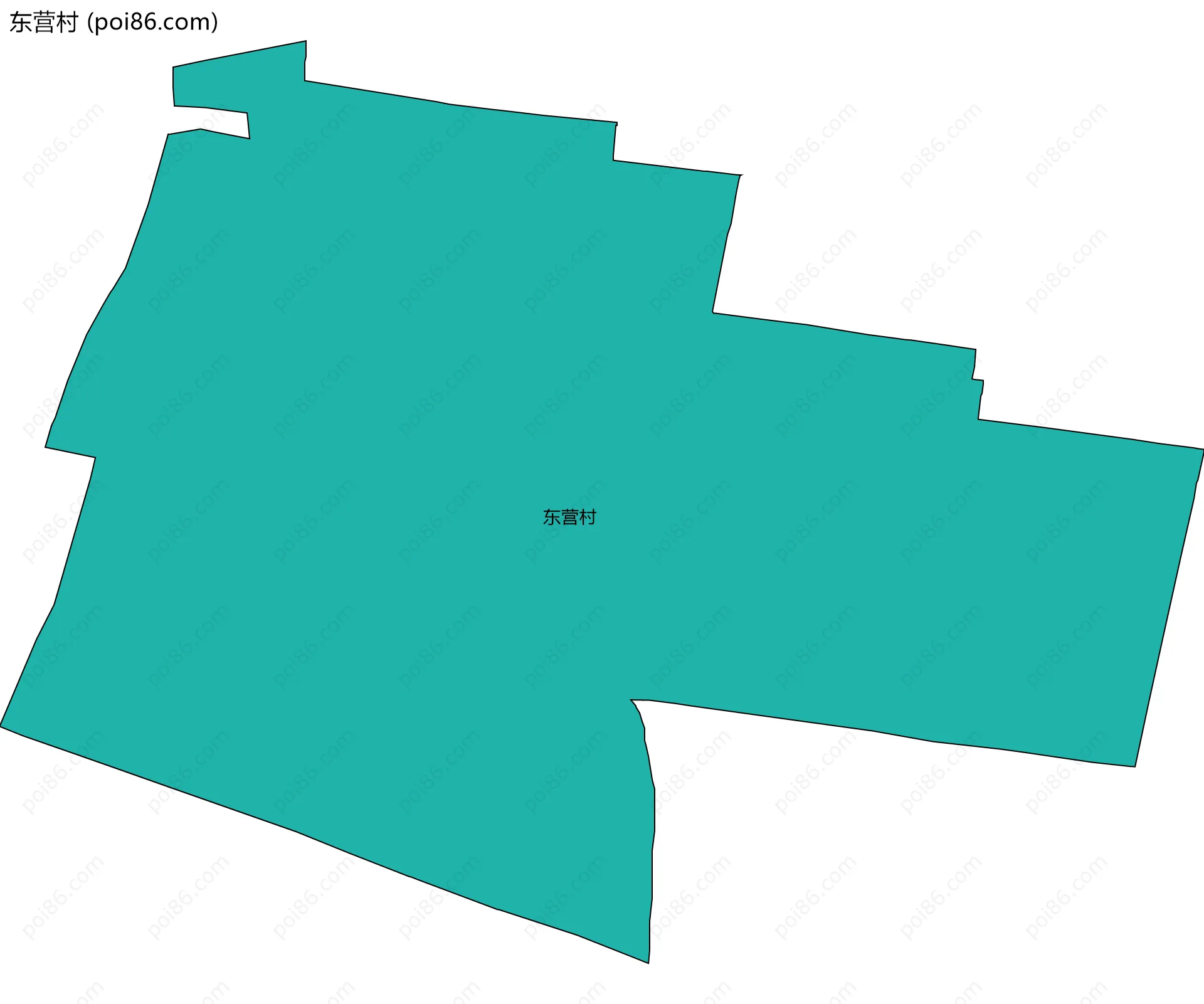 东营村边界地图