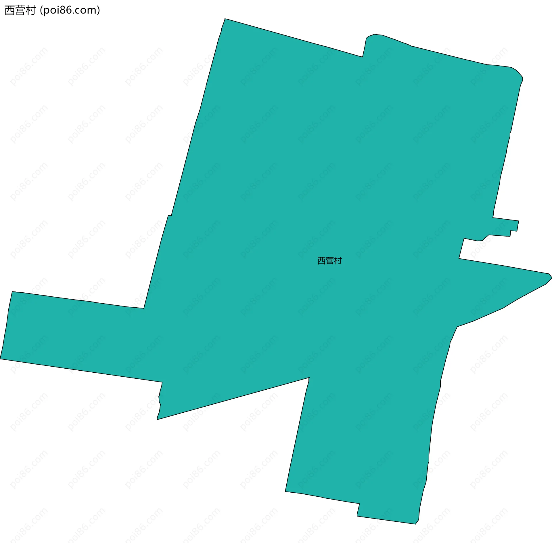 西营村边界地图