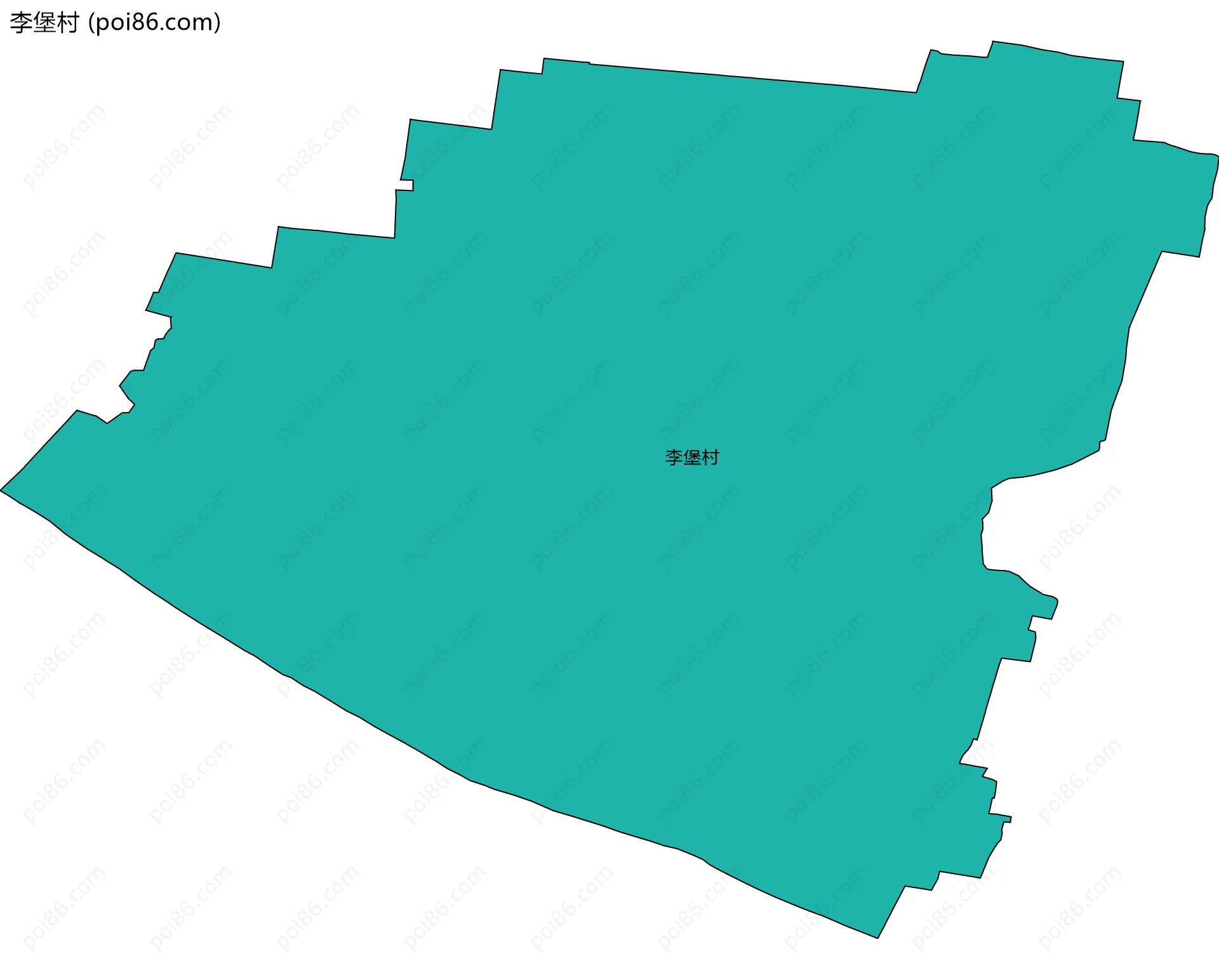 李堡村边界地图
