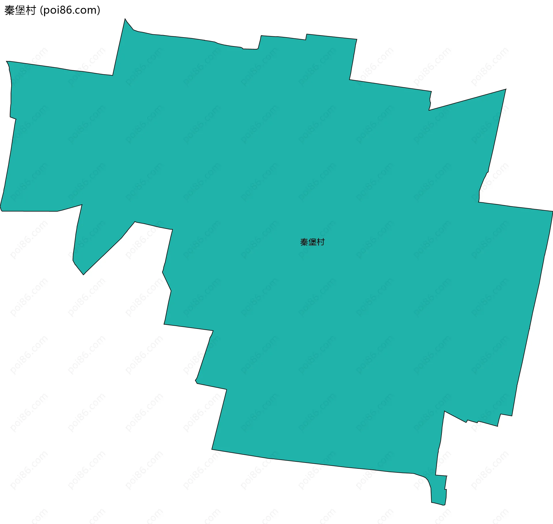 秦堡村边界地图