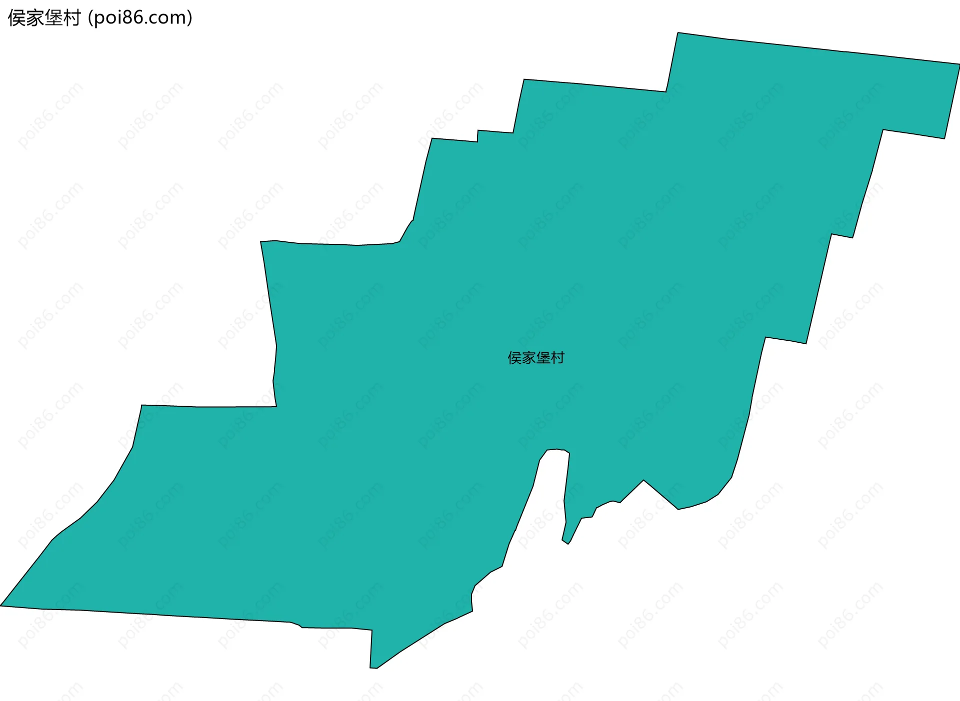 侯家堡村边界地图
