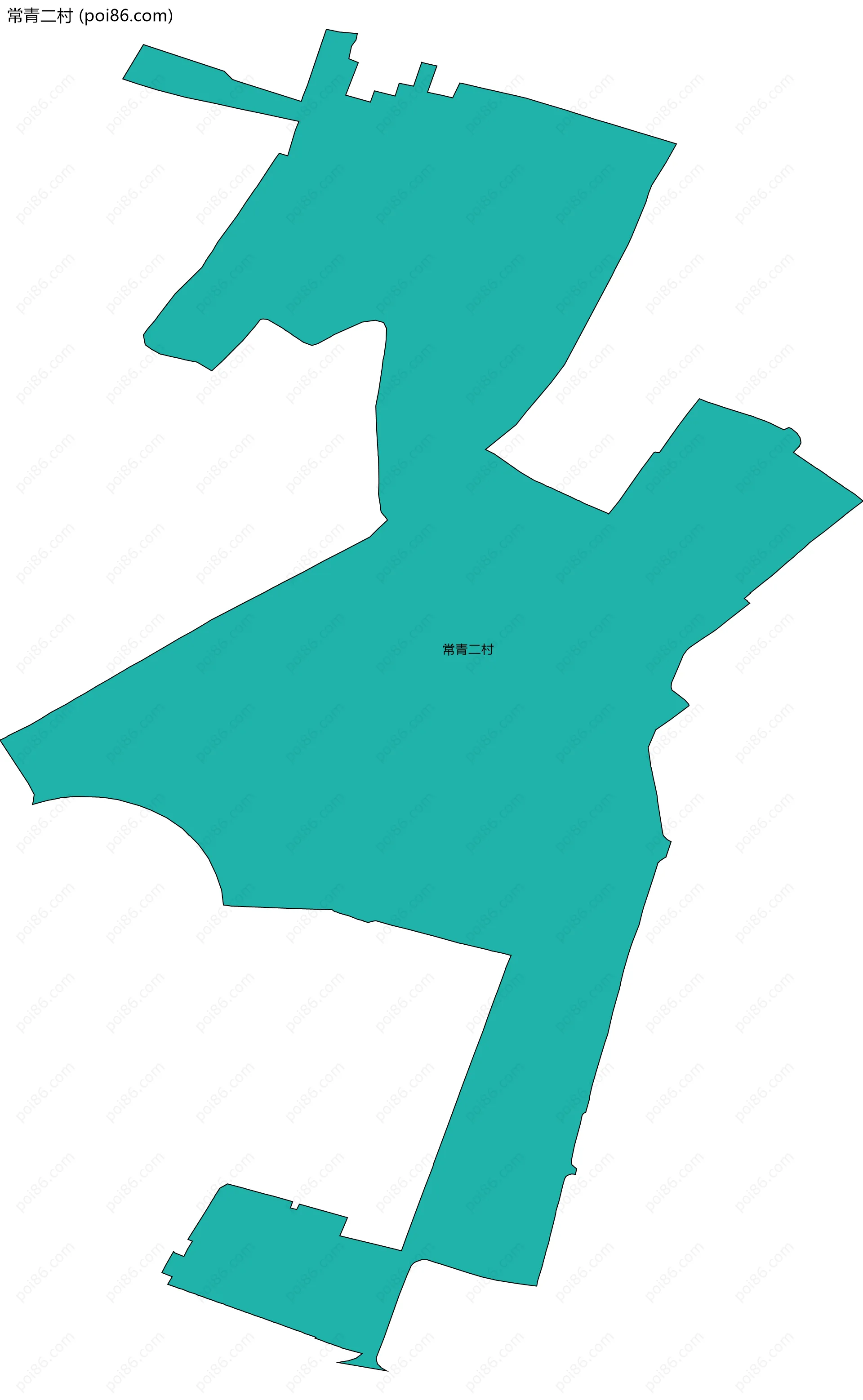 常青二村边界地图
