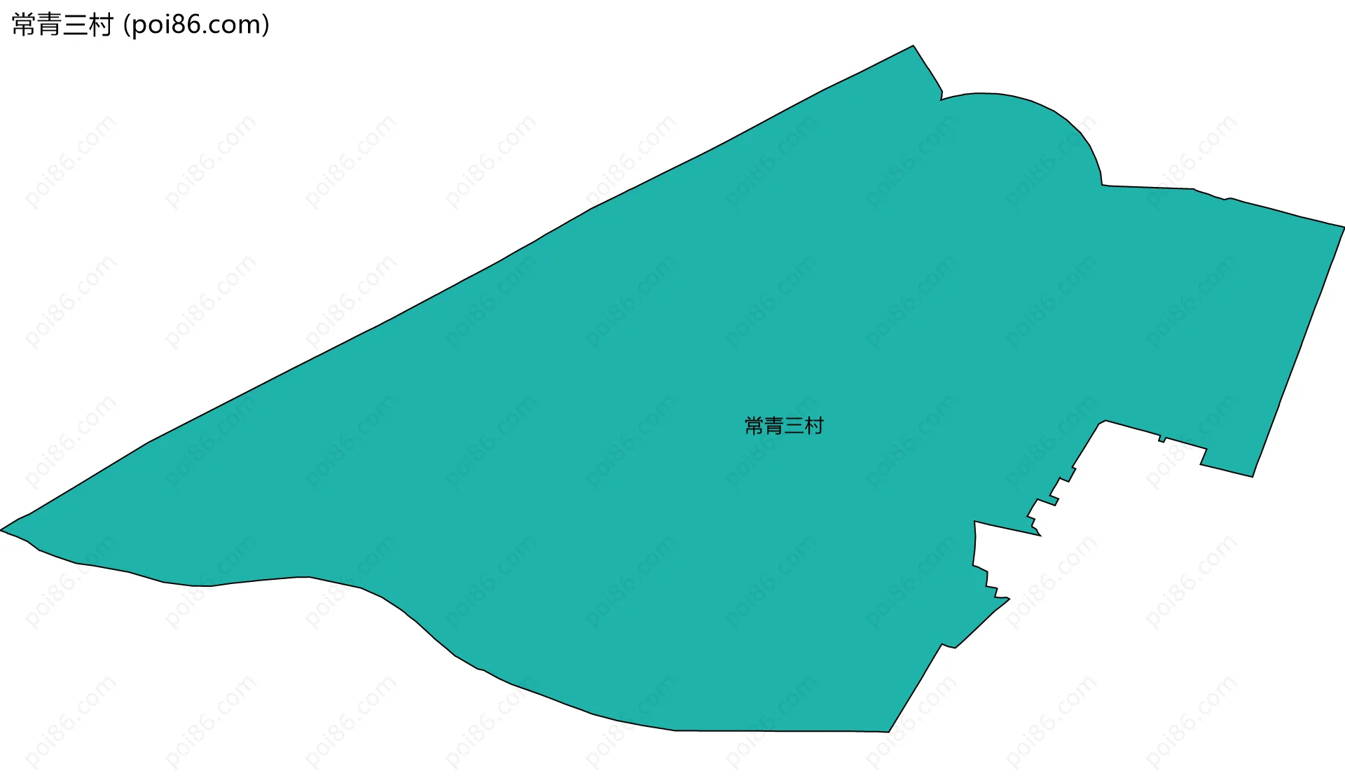 常青三村边界地图