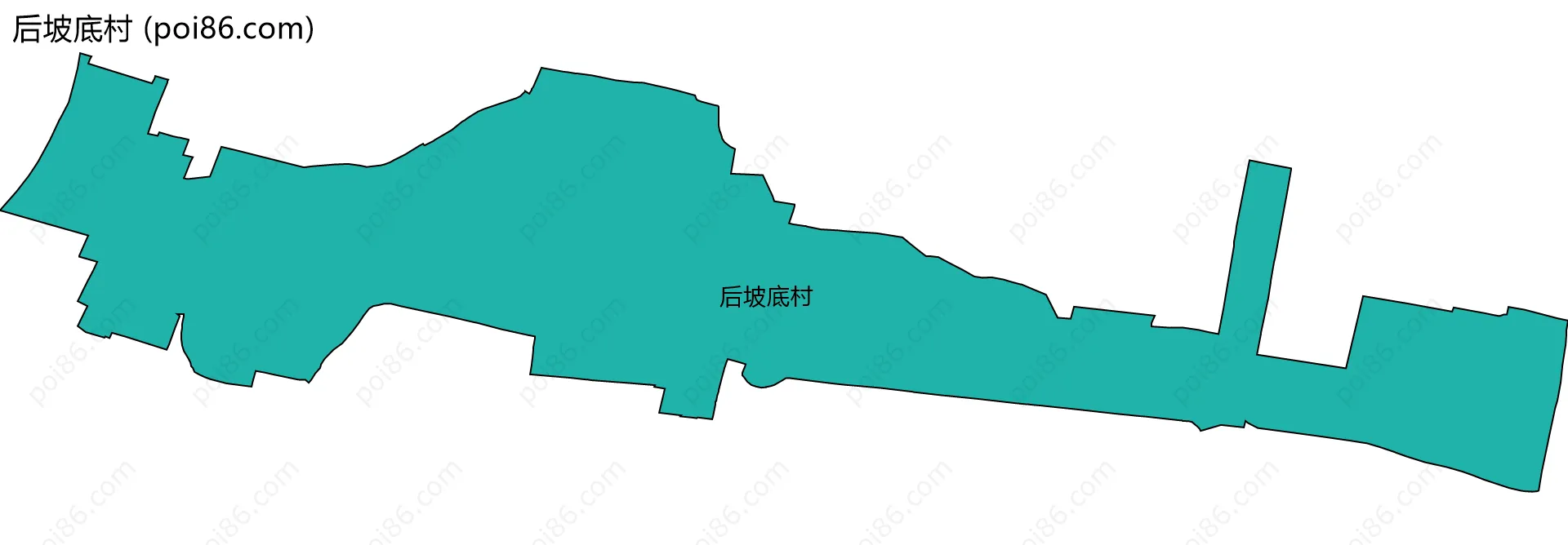 后坡底村边界地图