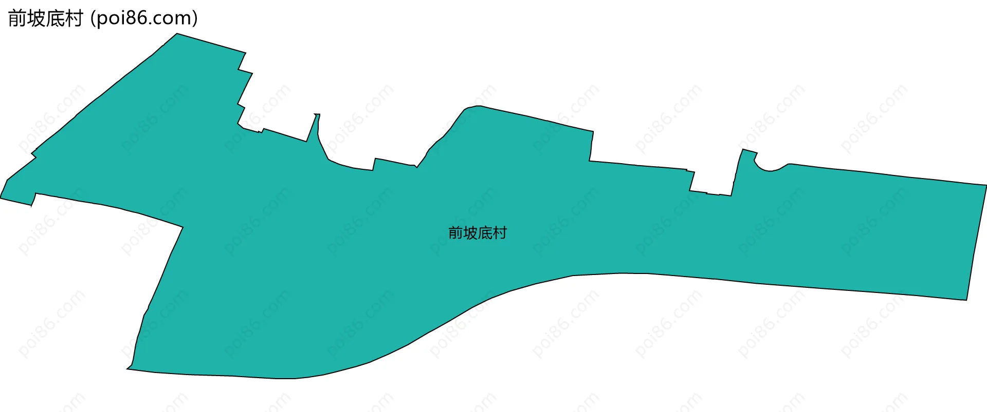 前坡底村边界地图