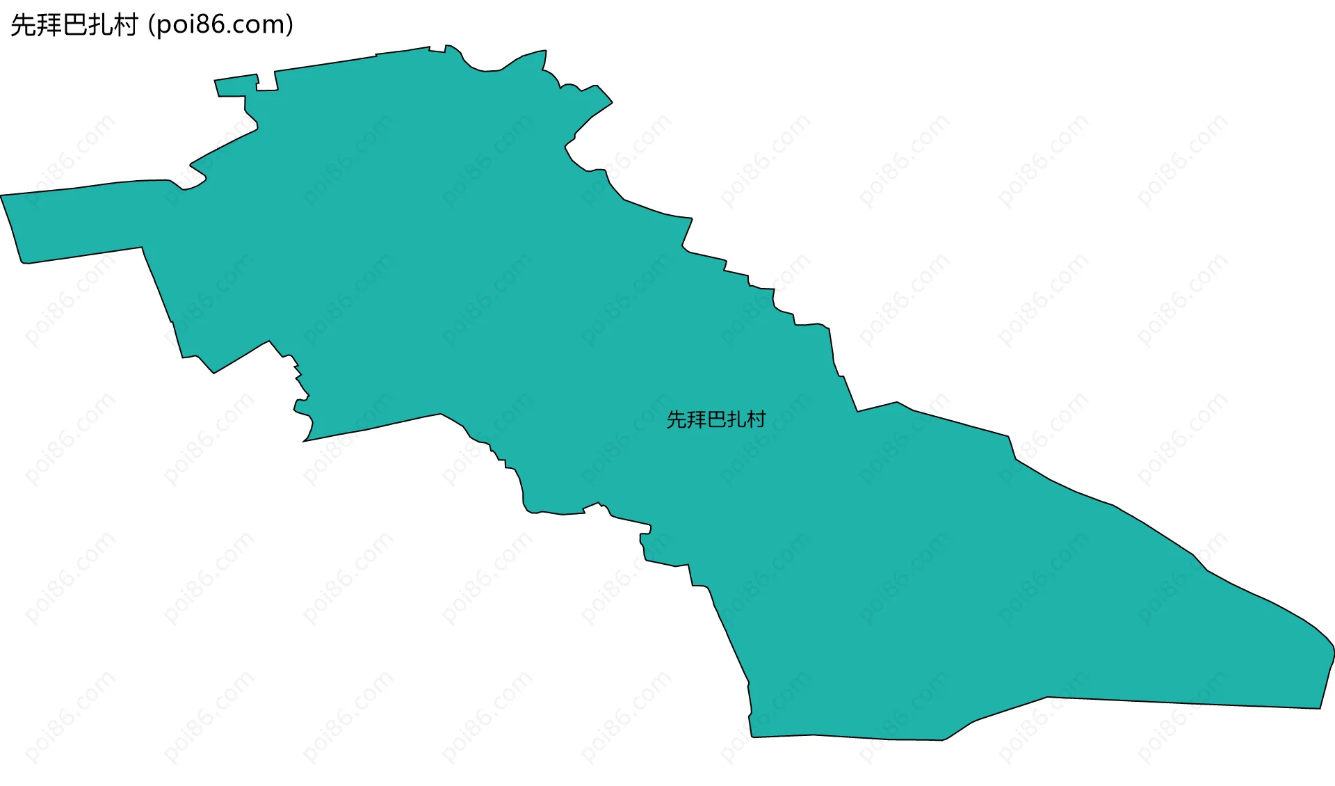 先拜巴扎村边界地图