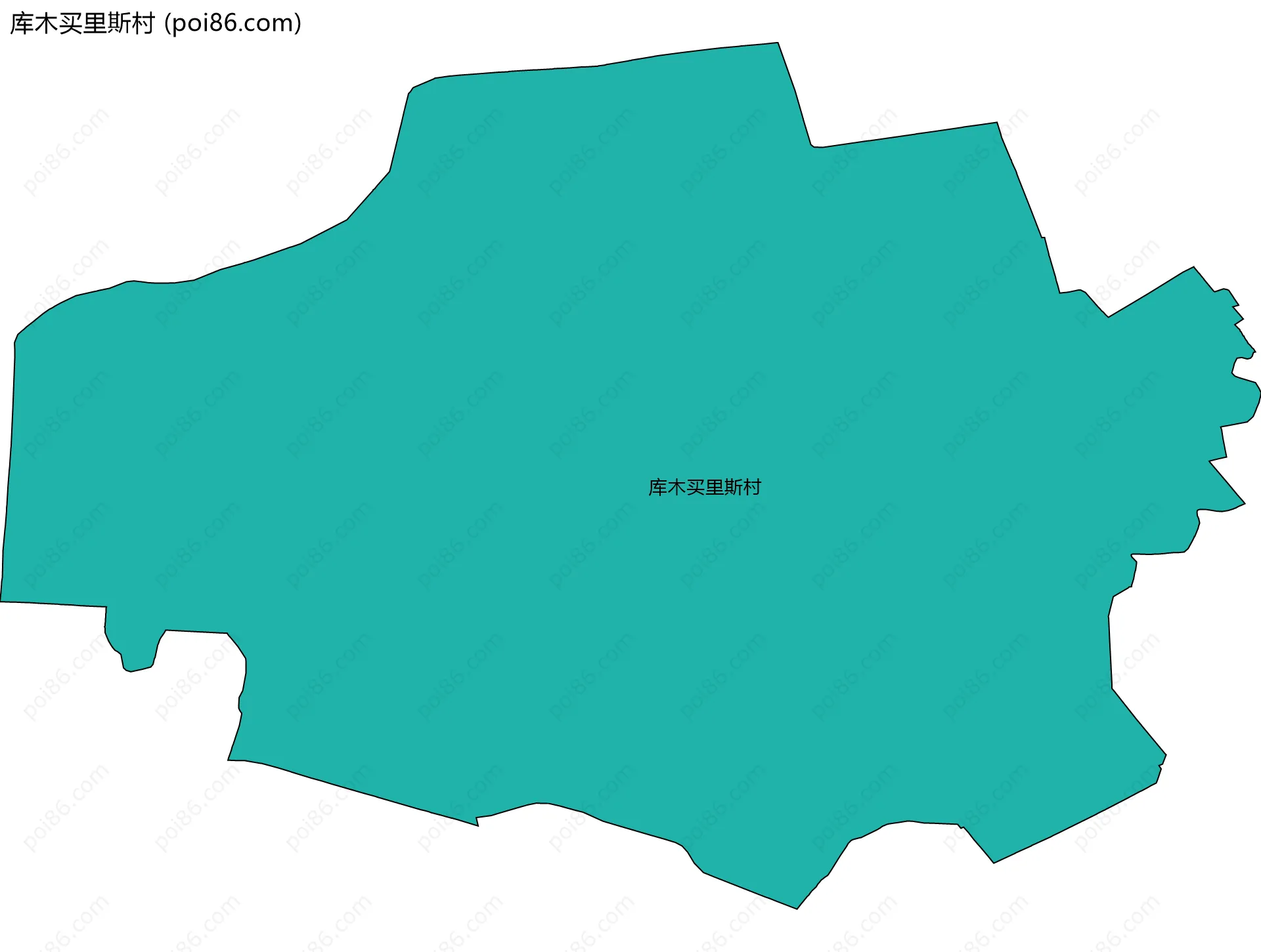 库木买里斯村边界地图