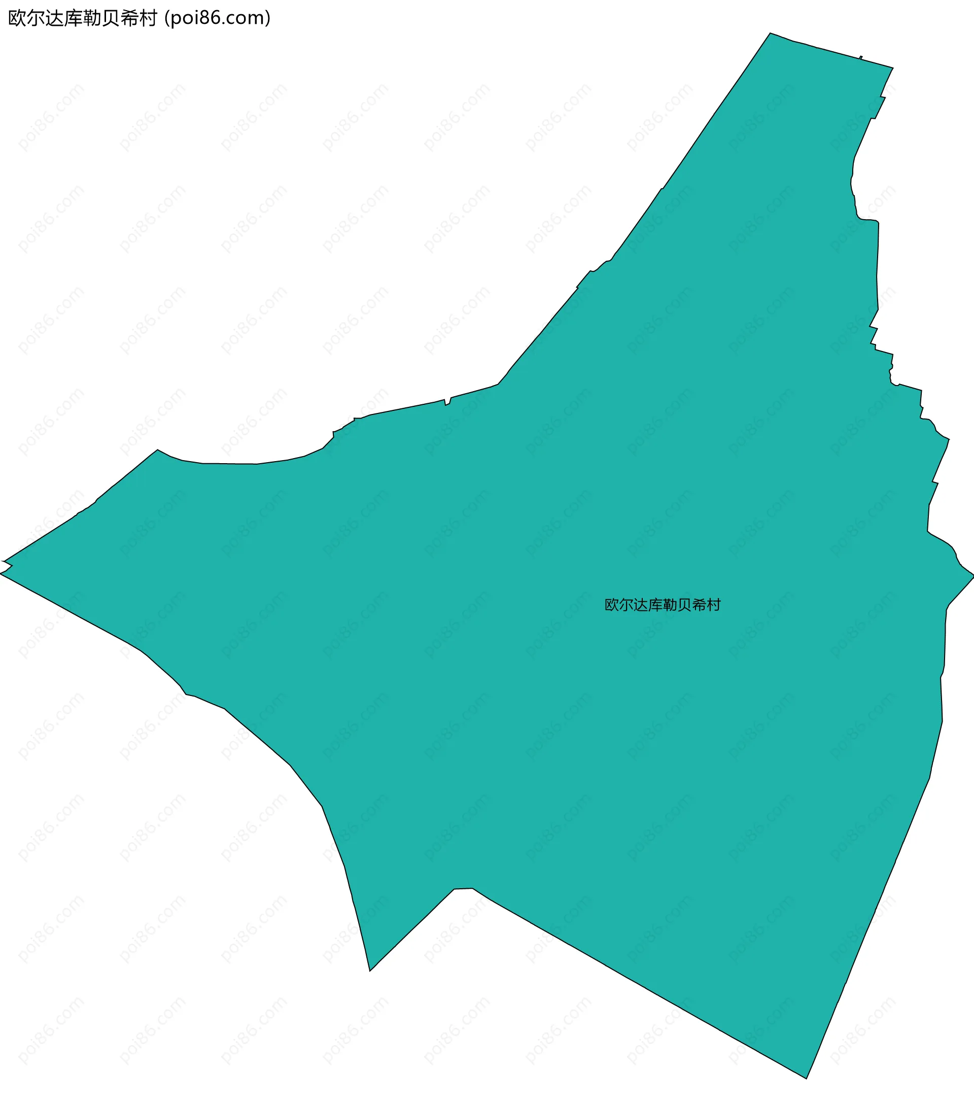欧尔达库勒贝希村边界地图