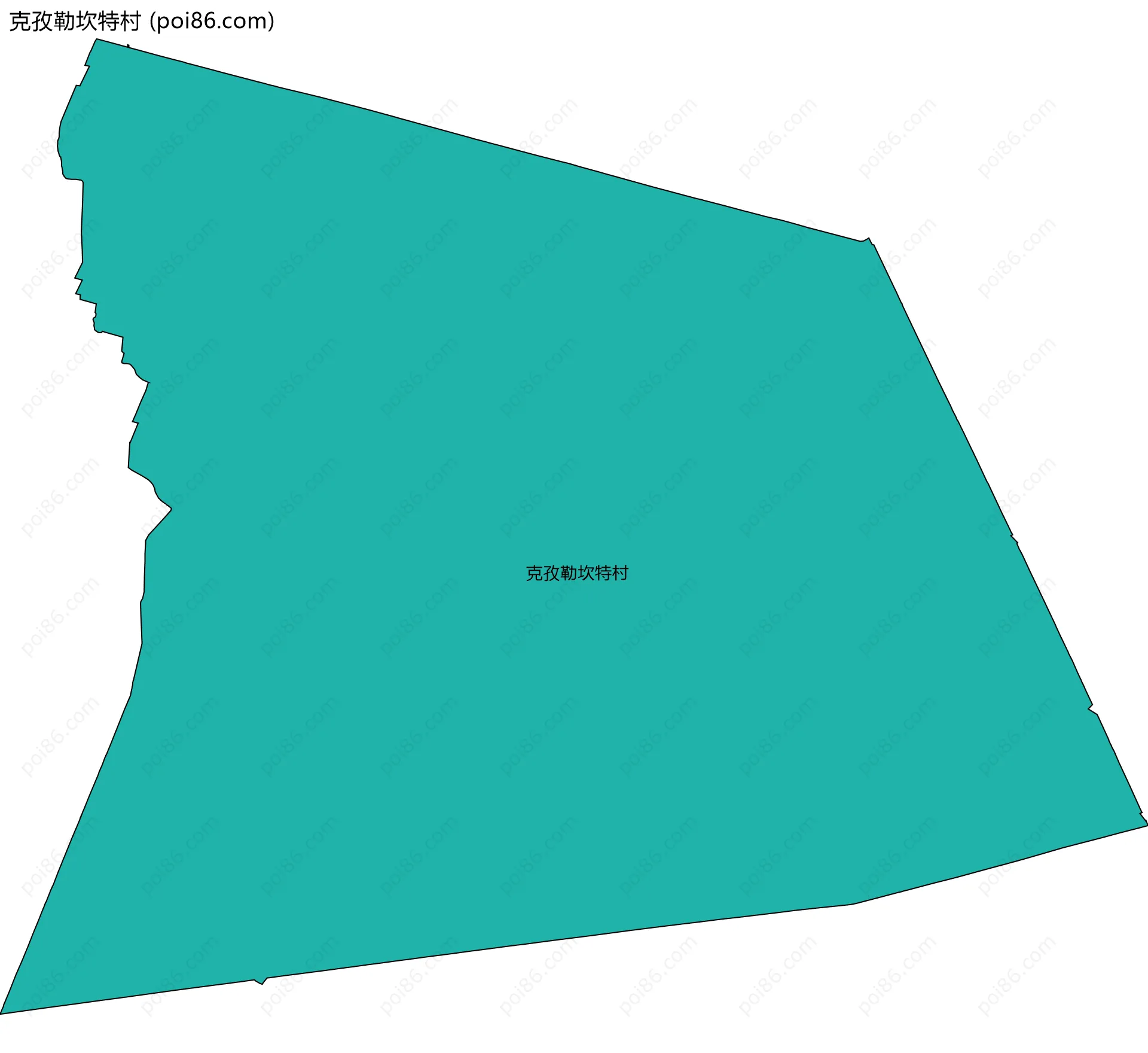 克孜勒坎特村边界地图