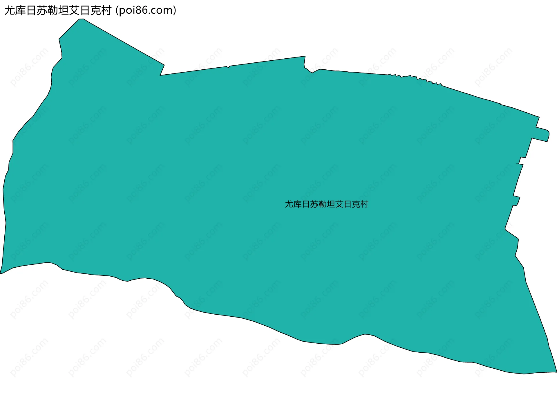 尤库日苏勒坦艾日克村边界地图