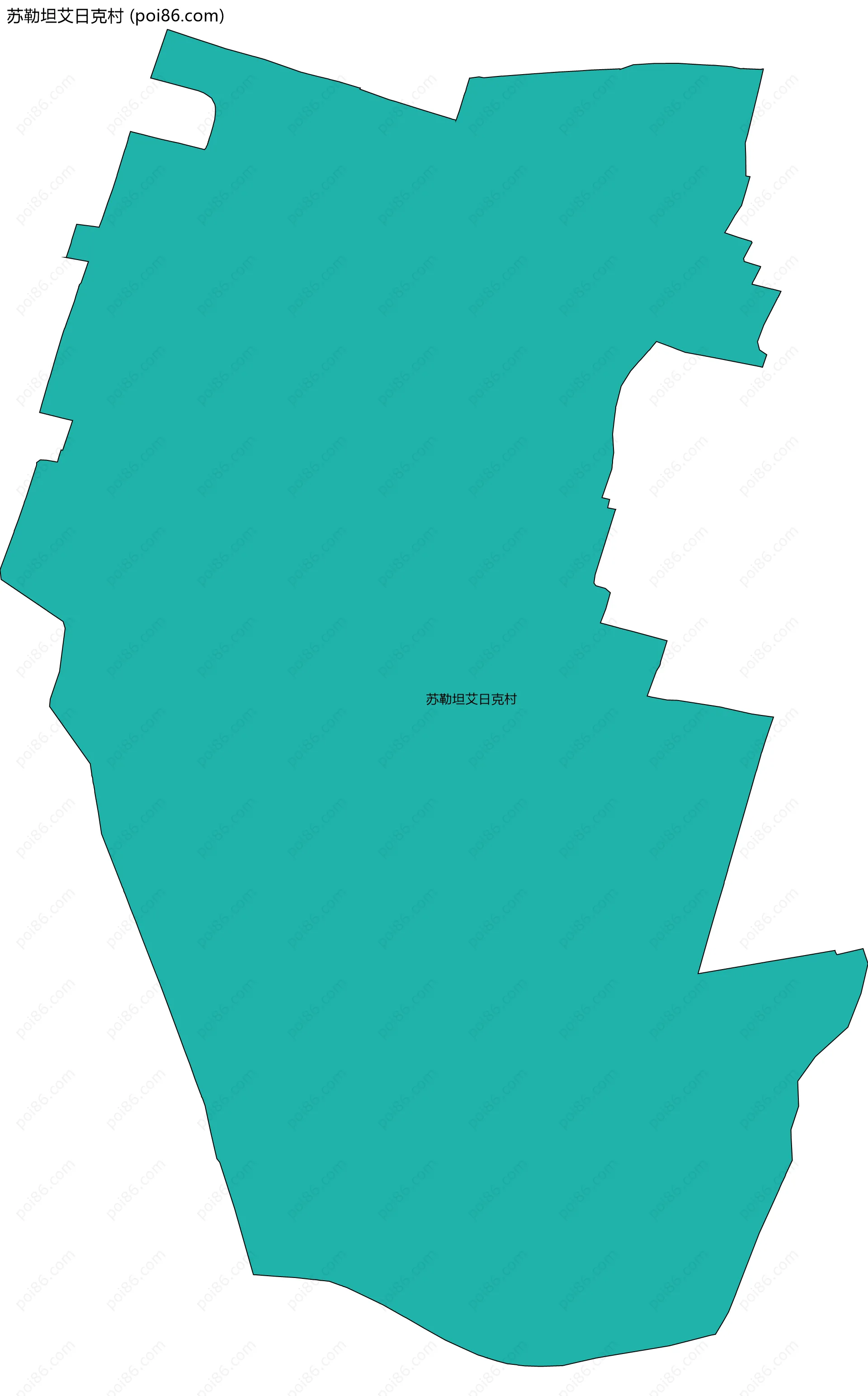 苏勒坦艾日克村边界地图