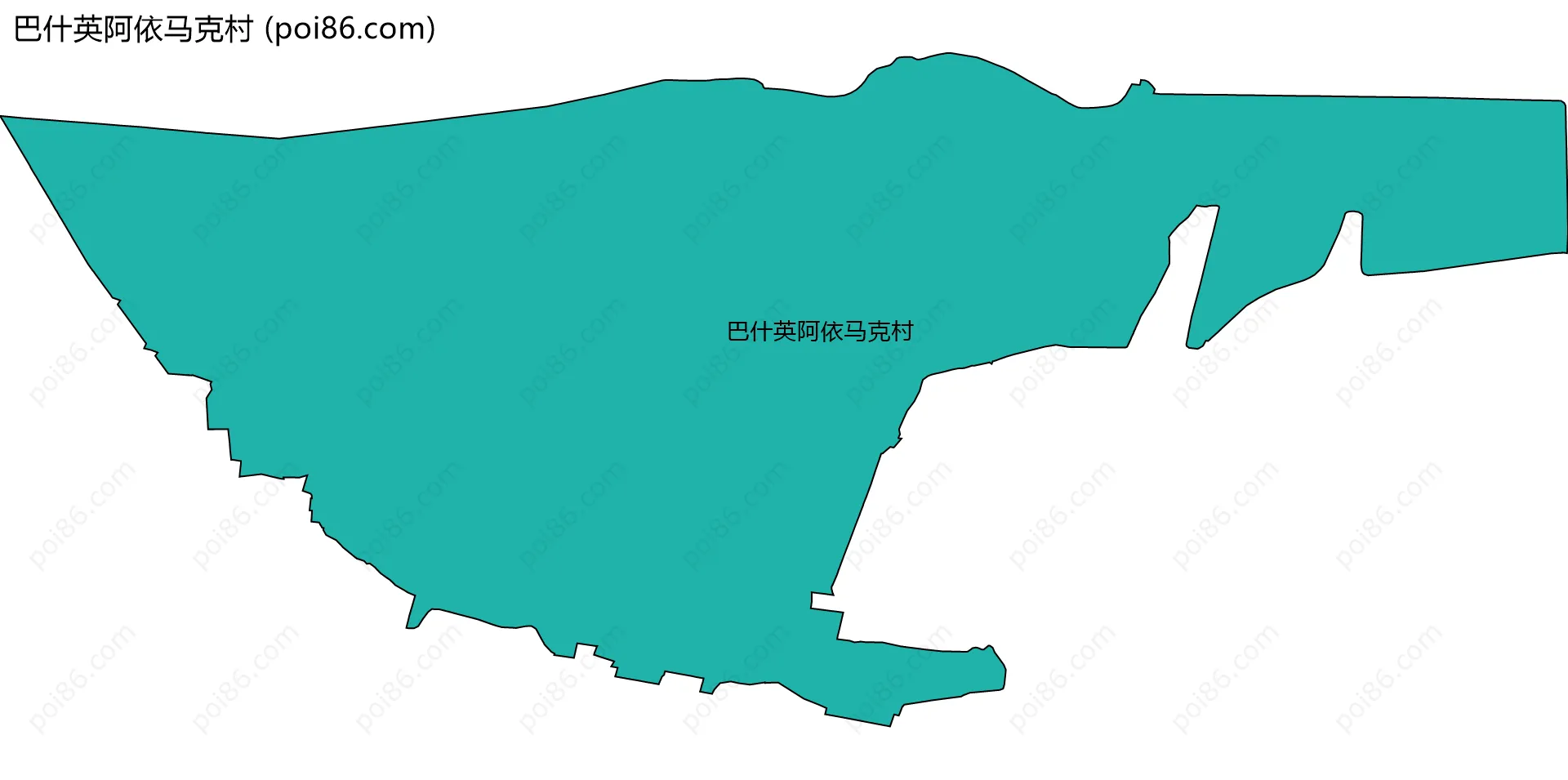 巴什英阿依马克村边界地图