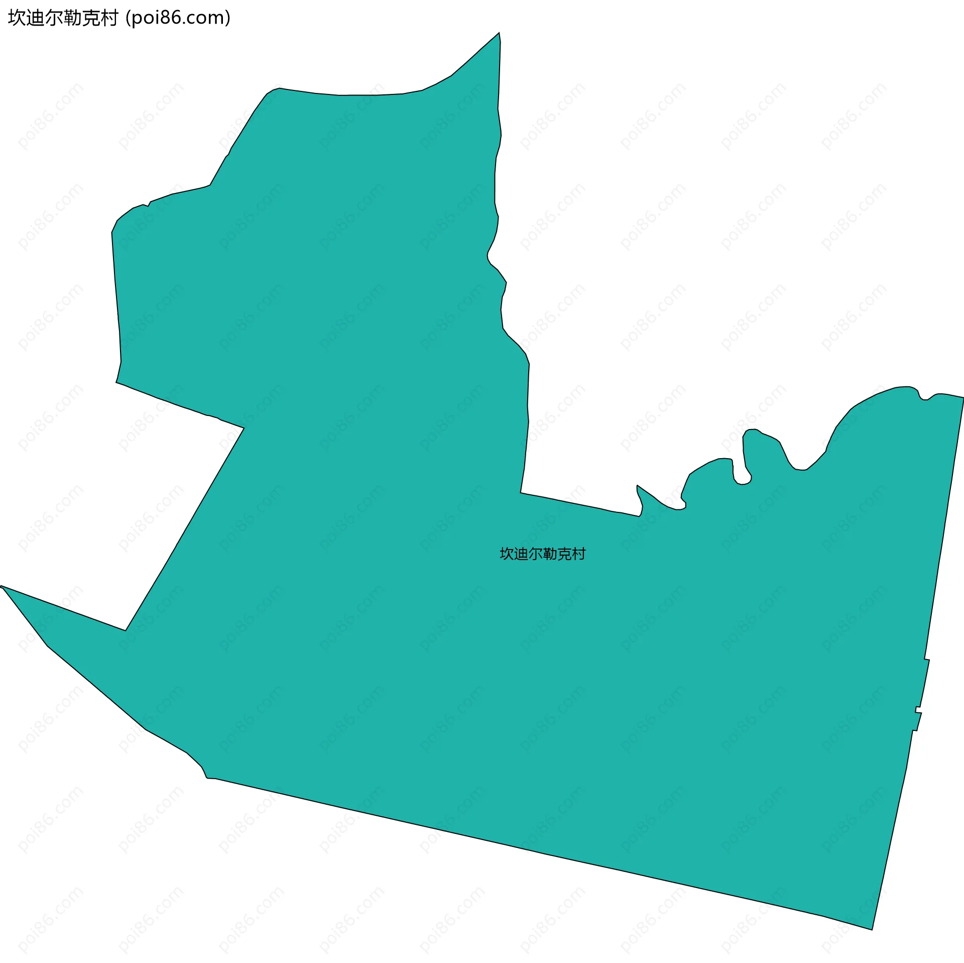 坎迪尔勒克村边界地图