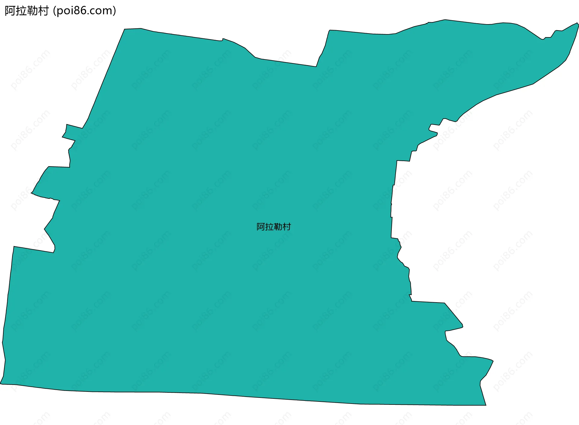 阿拉勒村边界地图