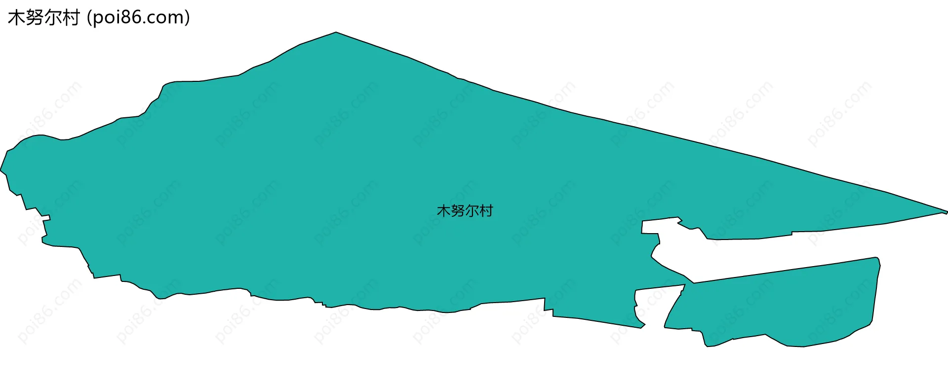 木努尔村边界地图