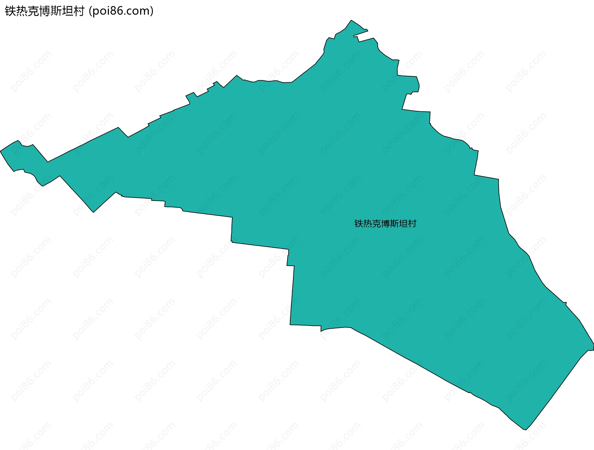 铁热克博斯坦村边界地图