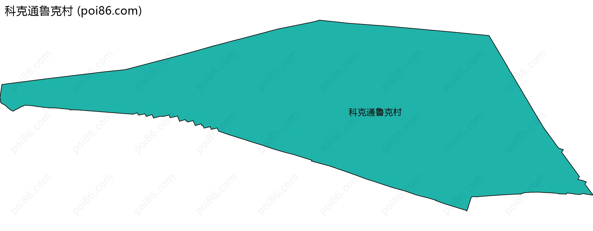 科克通鲁克村边界地图