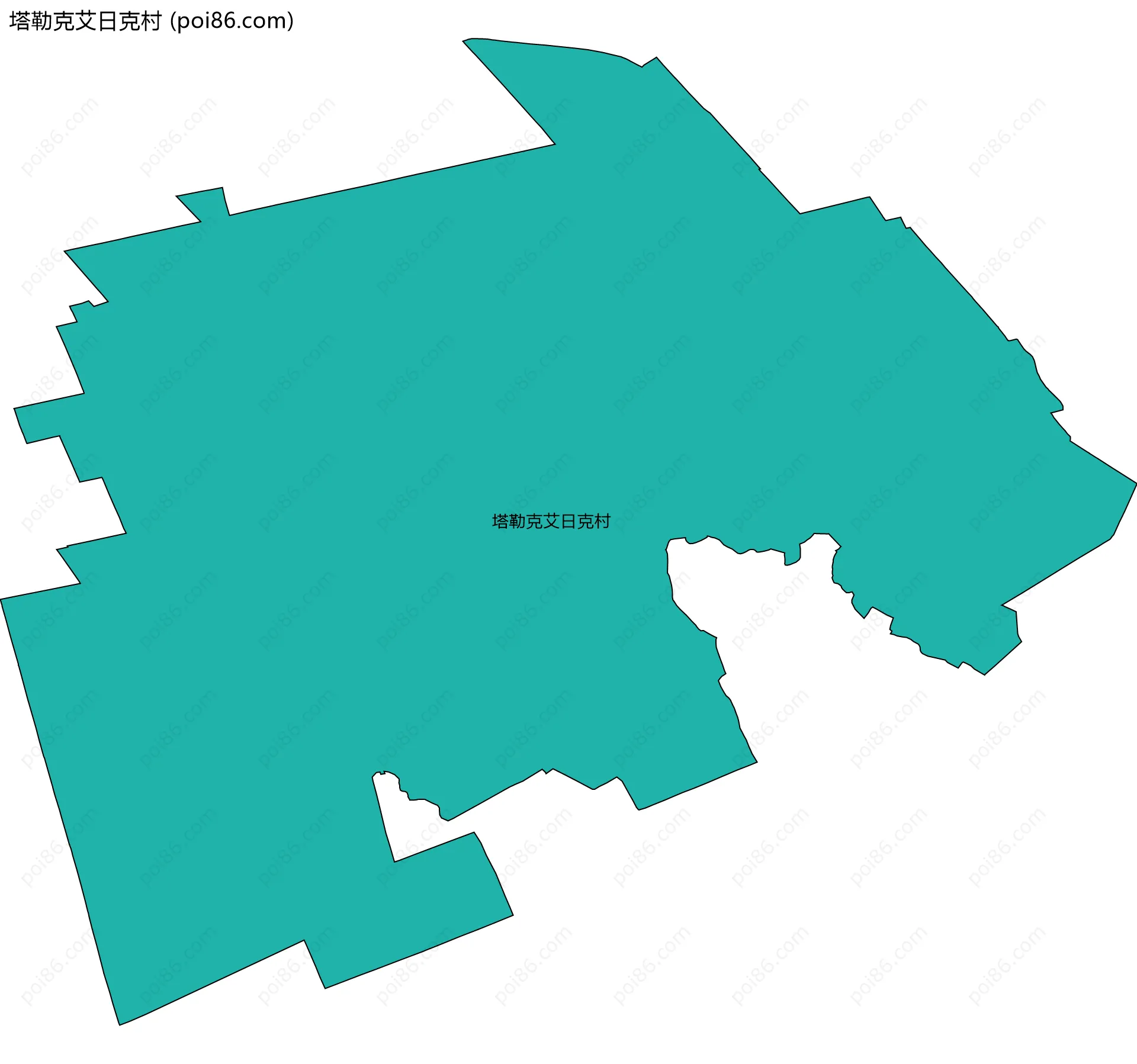塔勒克艾日克村边界地图
