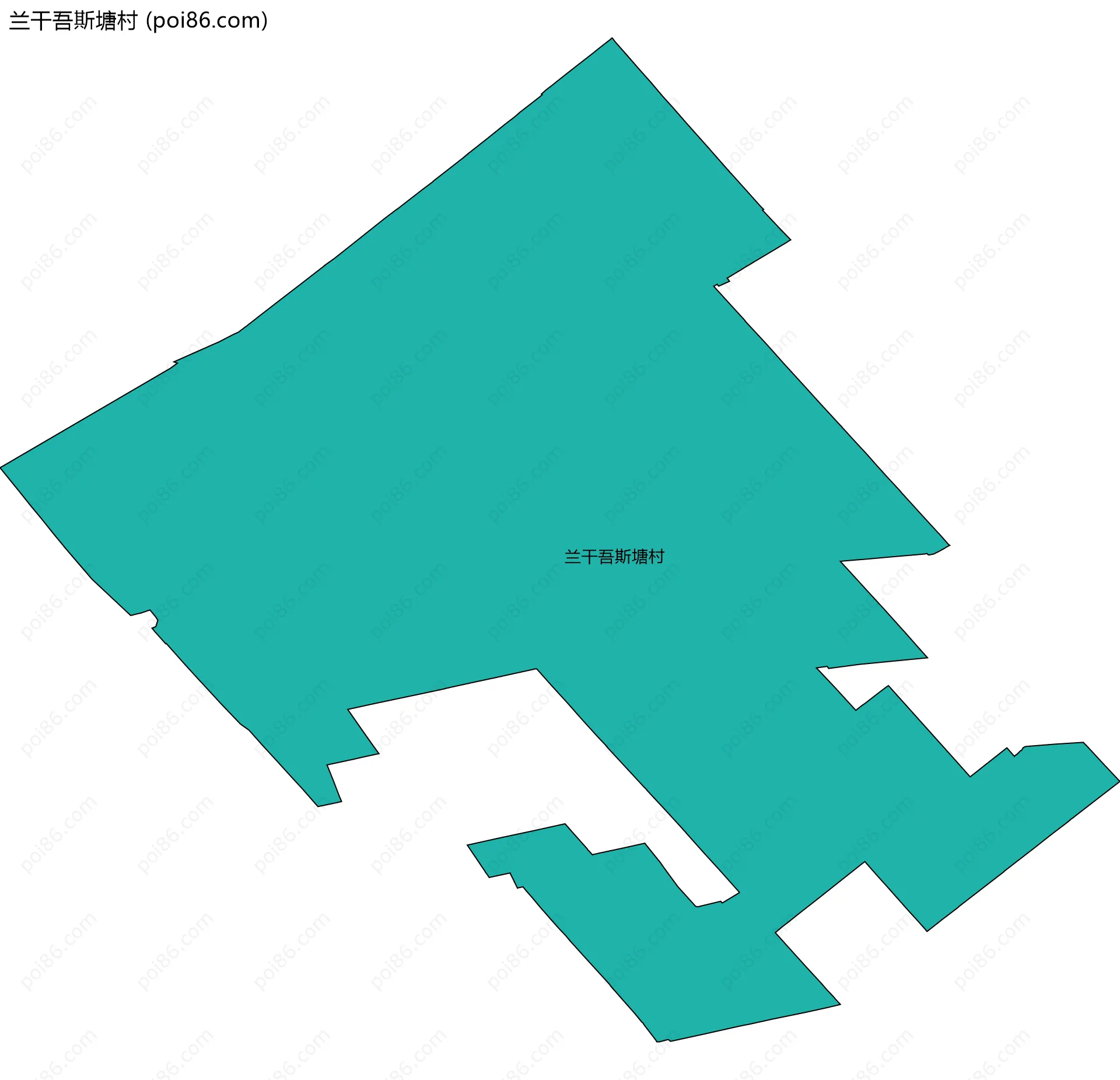 兰干吾斯塘村边界地图
