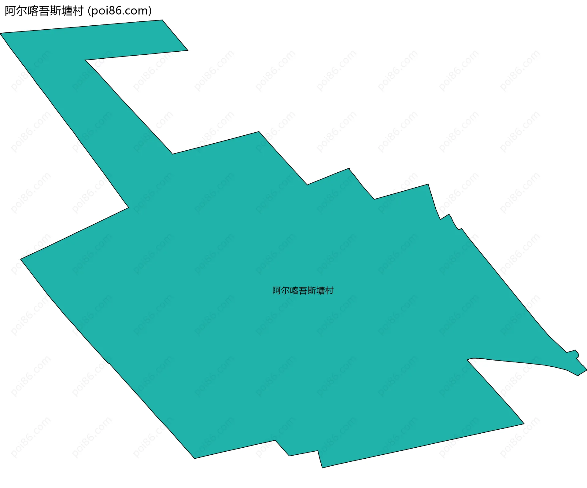 阿尔喀吾斯塘村边界地图
