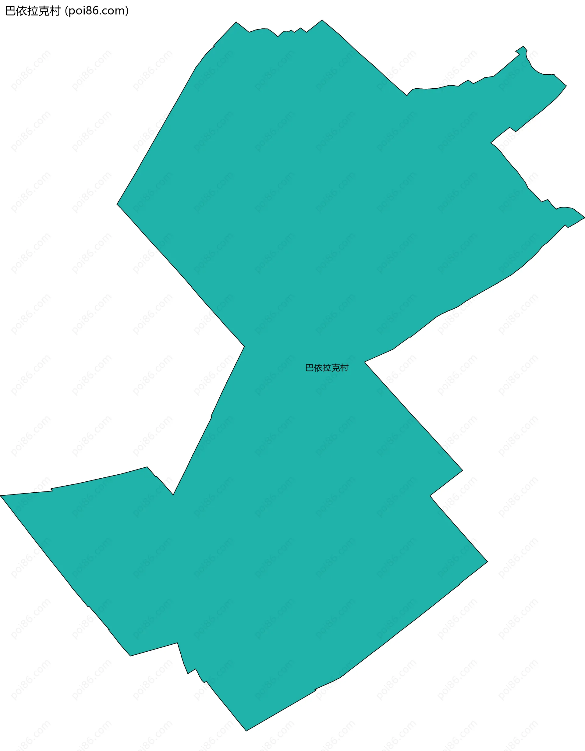 巴依拉克村边界地图