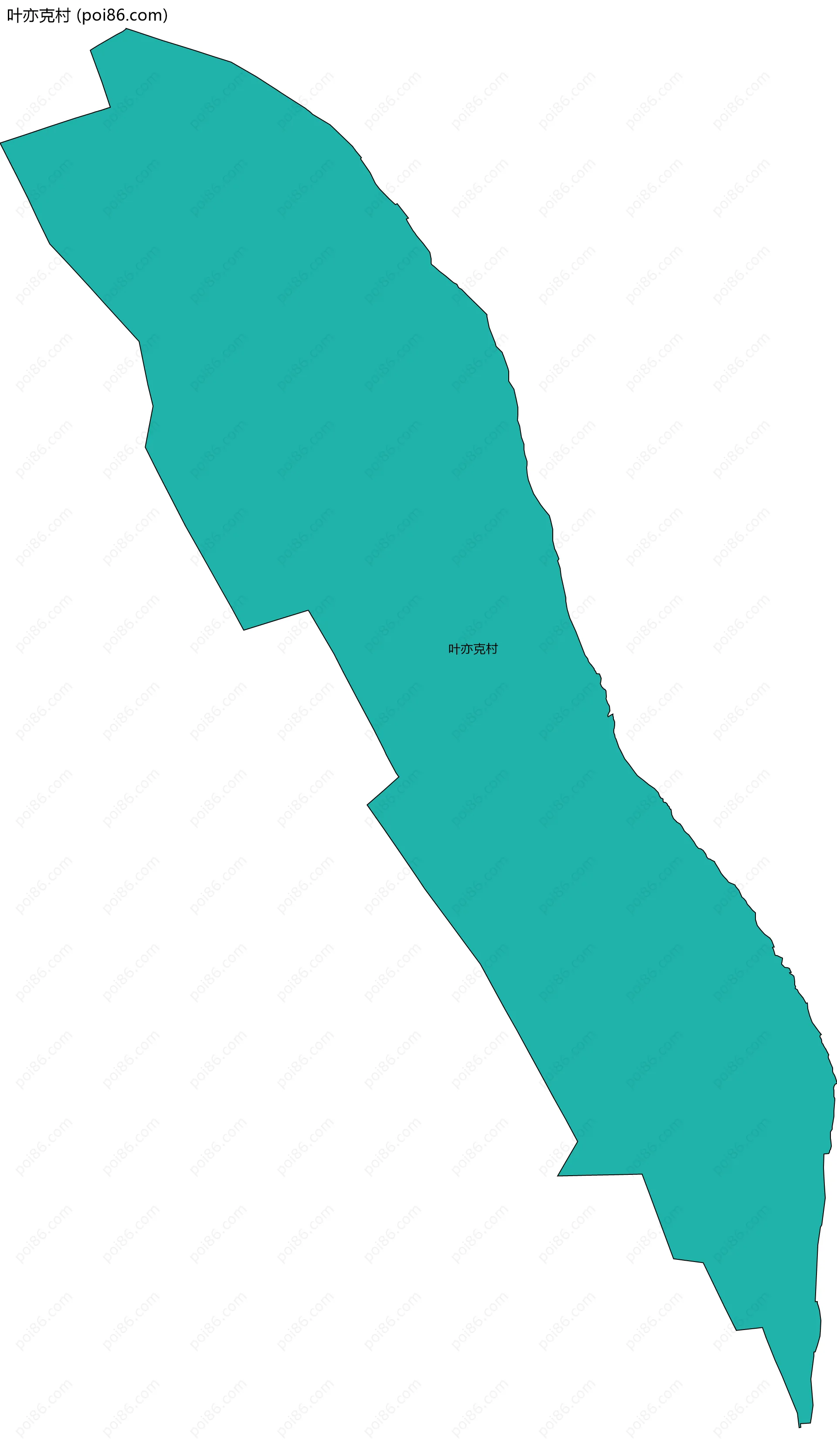 叶亦克村边界地图