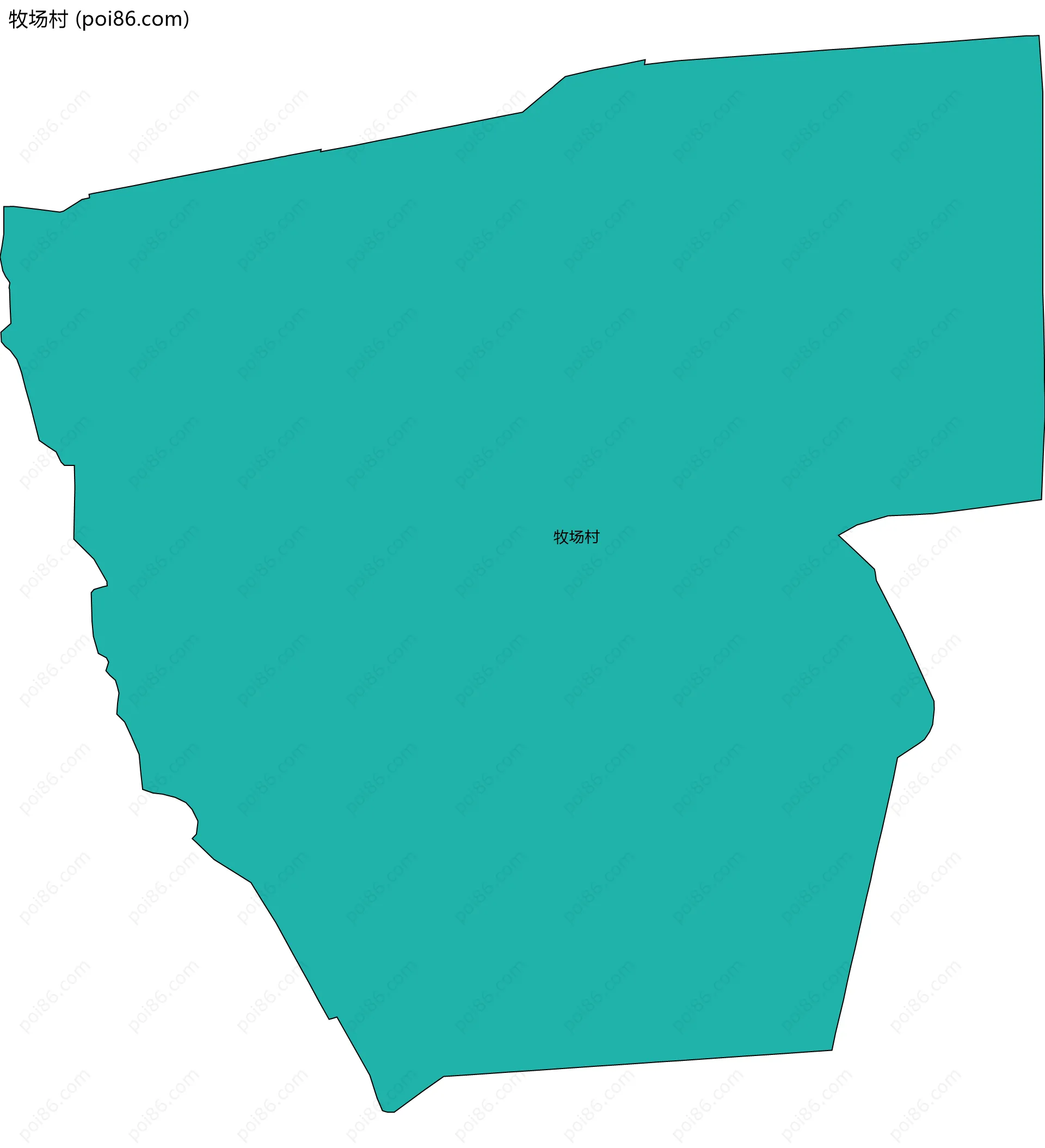 牧场村边界地图