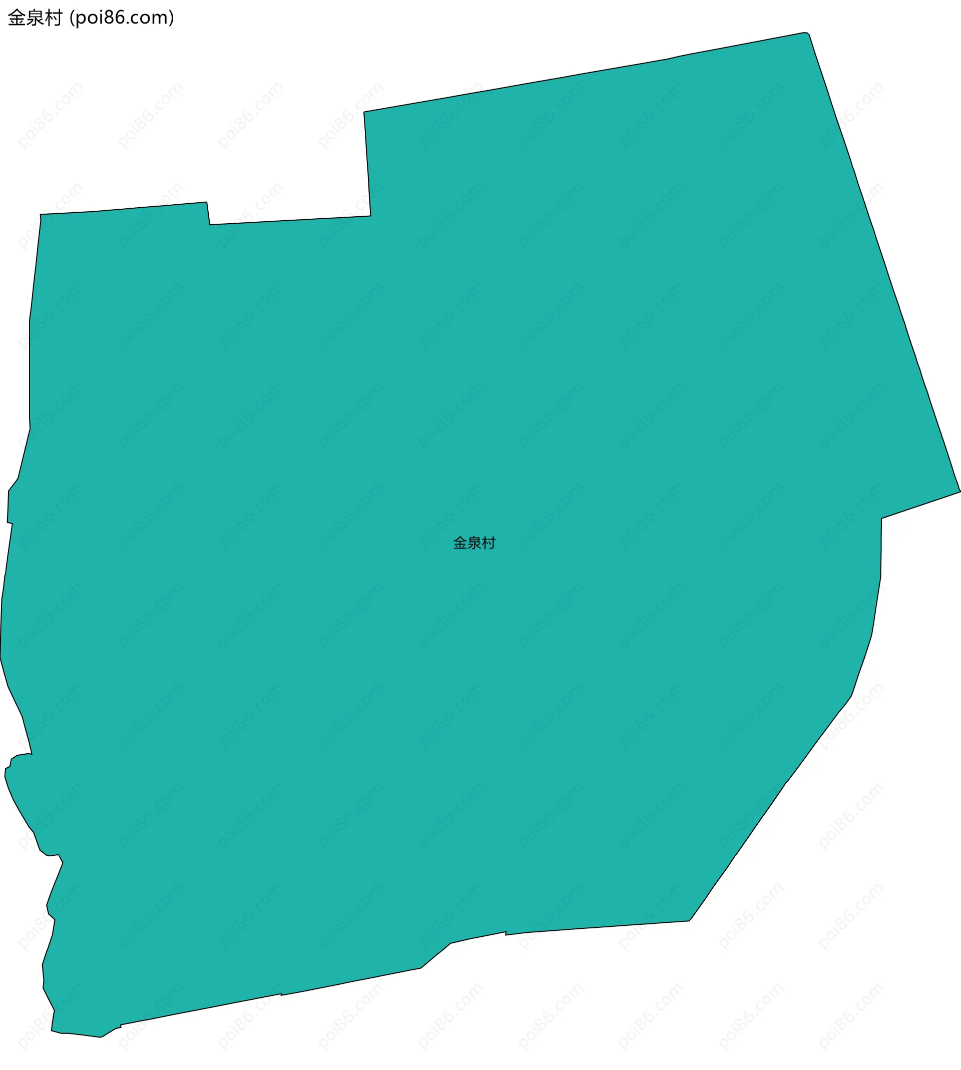 金泉村边界地图