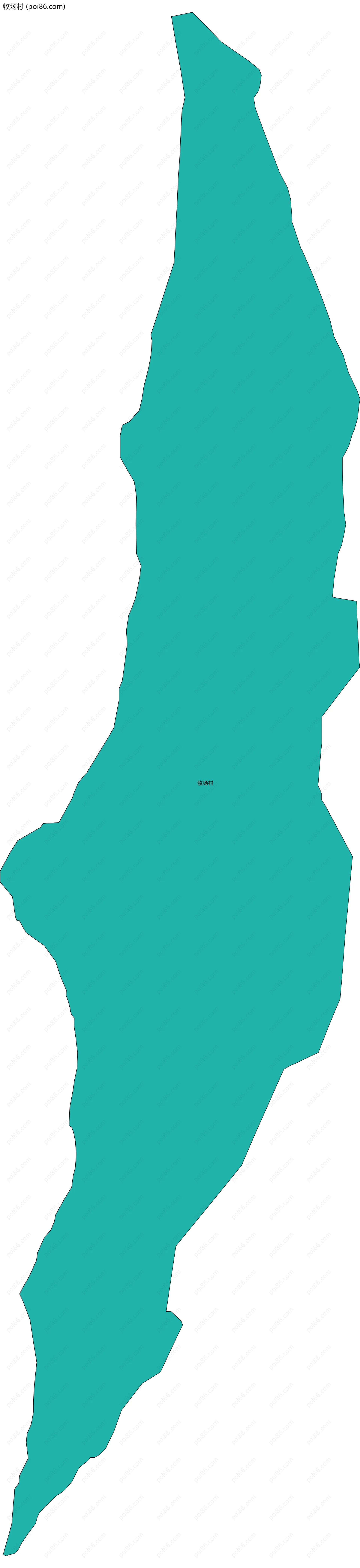 牧场村边界地图