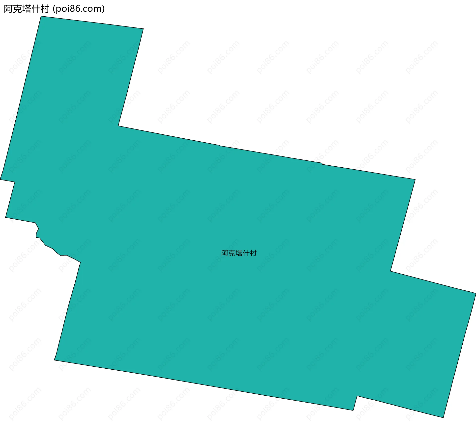 阿克塔什村边界地图
