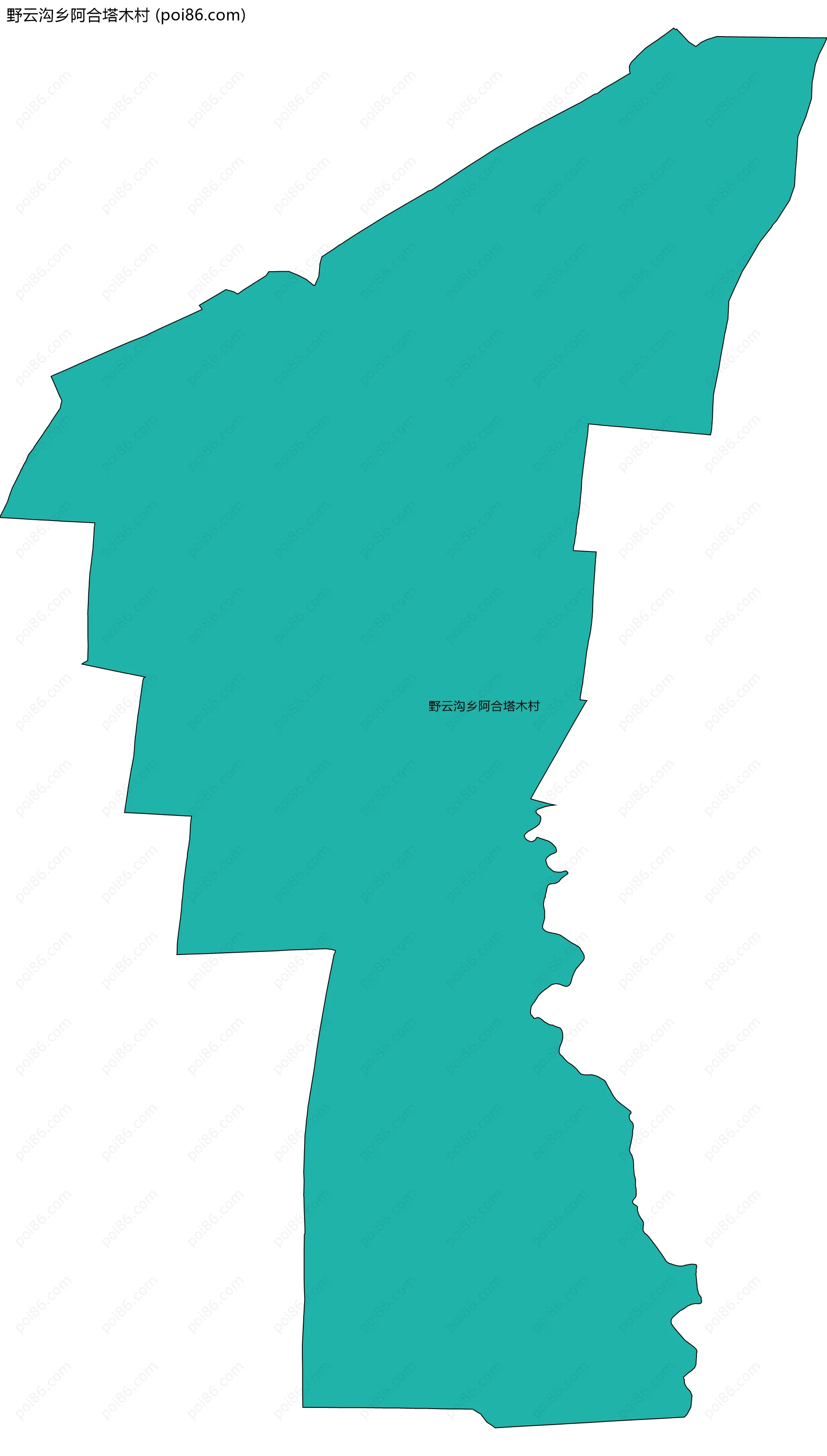 野云沟乡阿合塔木村边界地图