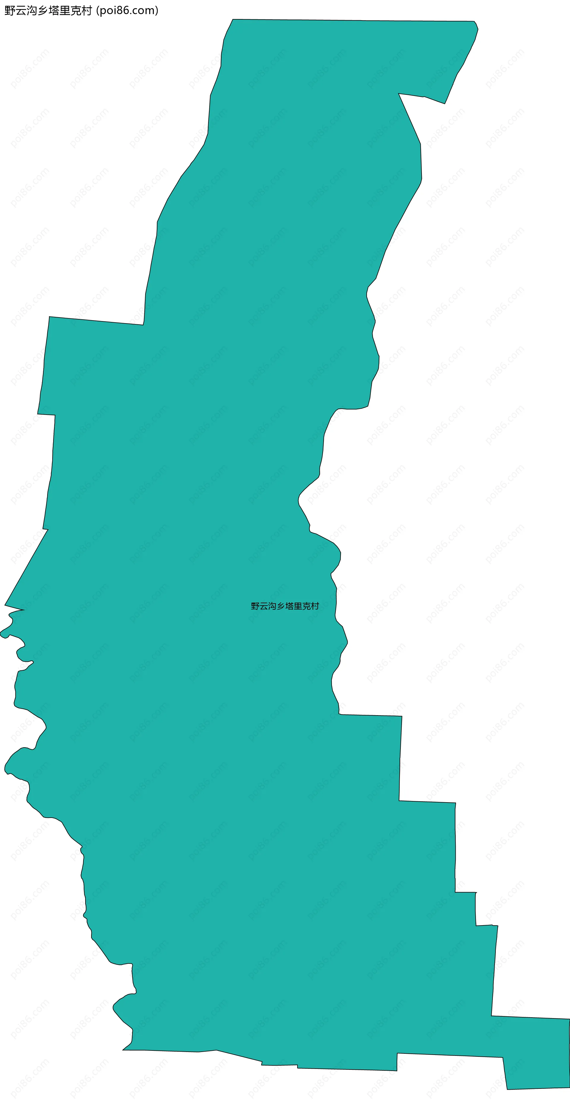 野云沟乡塔里克村边界地图