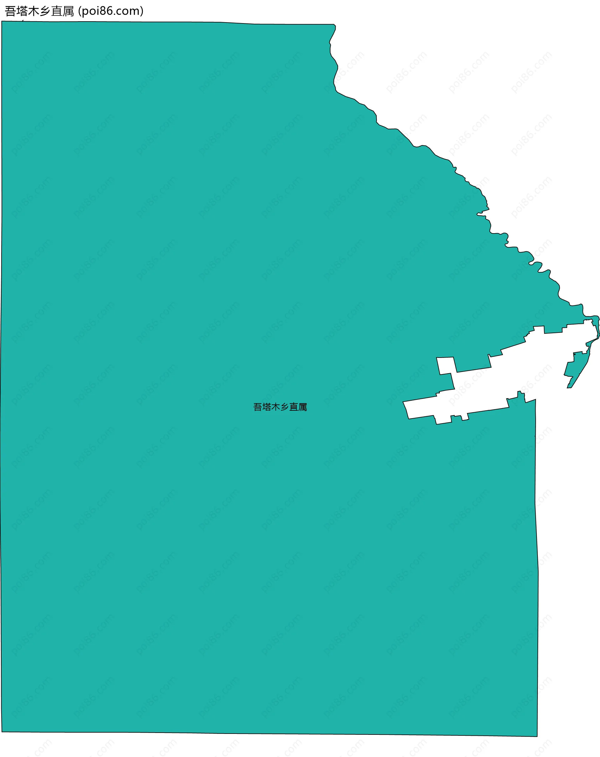 吾塔木乡直属边界地图