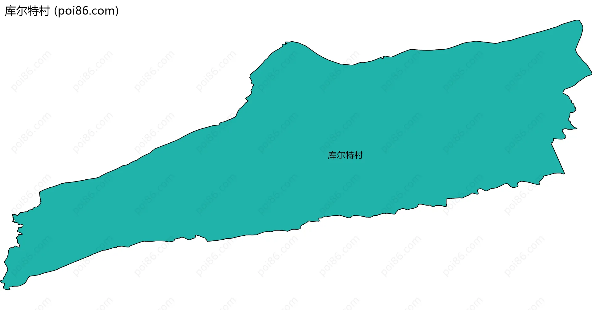库尔特村边界地图