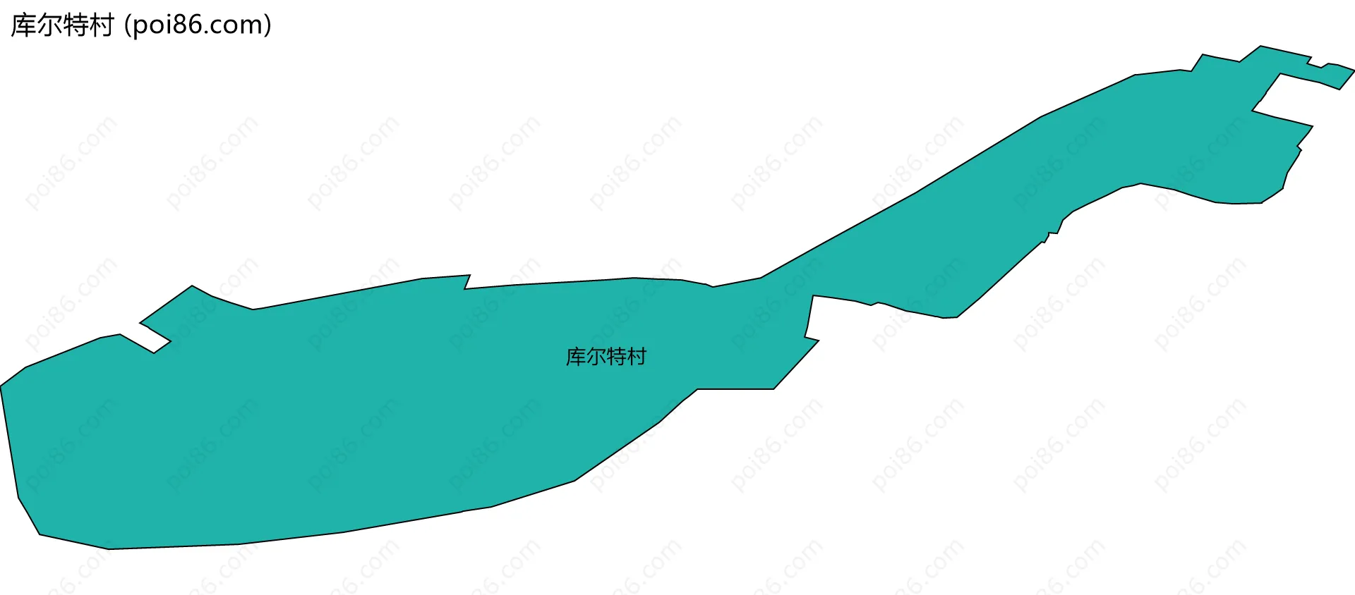 库尔特村边界地图