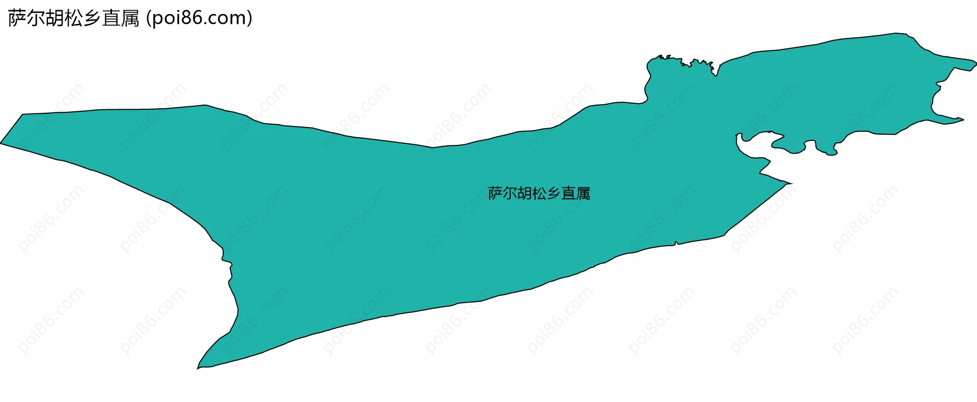 萨尔胡松乡直属边界地图