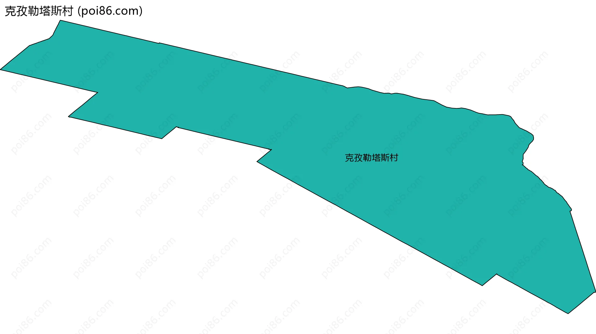 克孜勒塔斯村边界地图