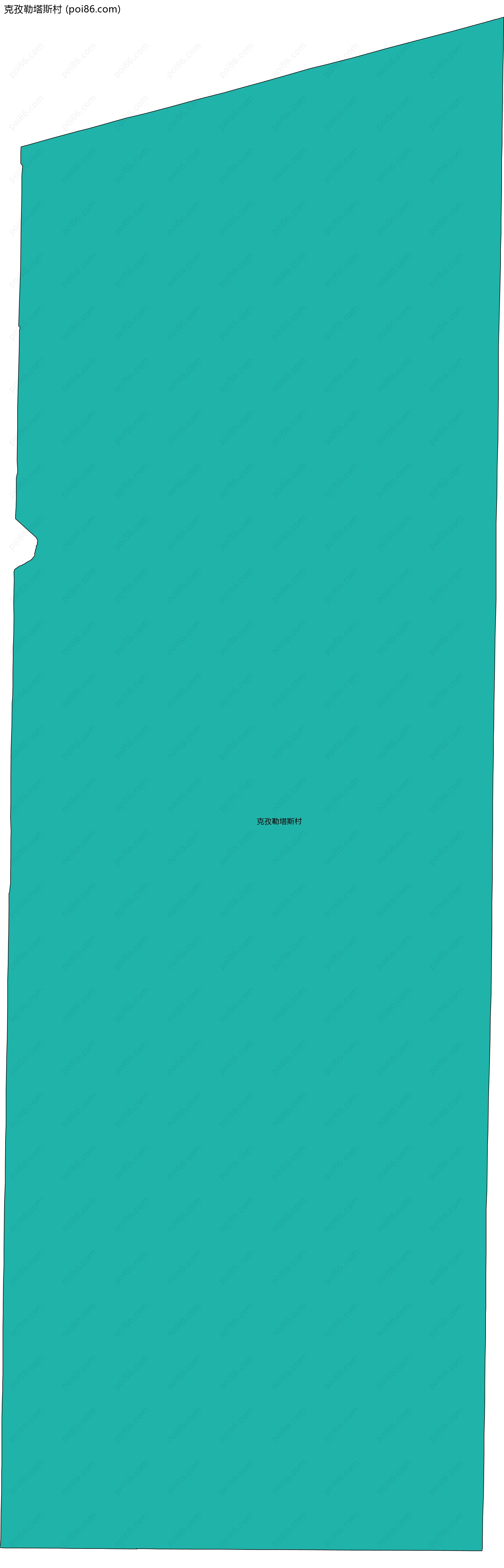 克孜勒塔斯村边界地图