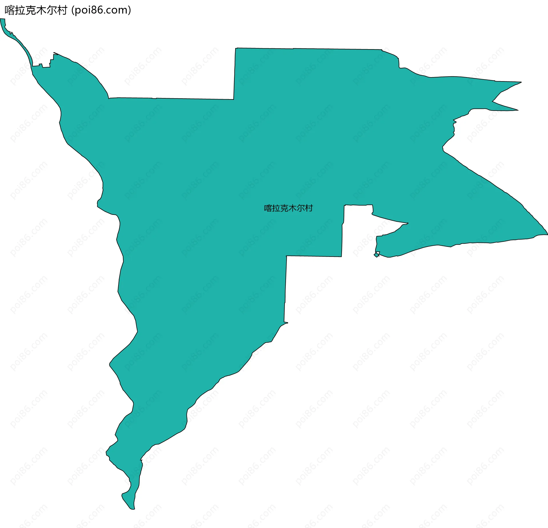 喀拉克木尔村边界地图