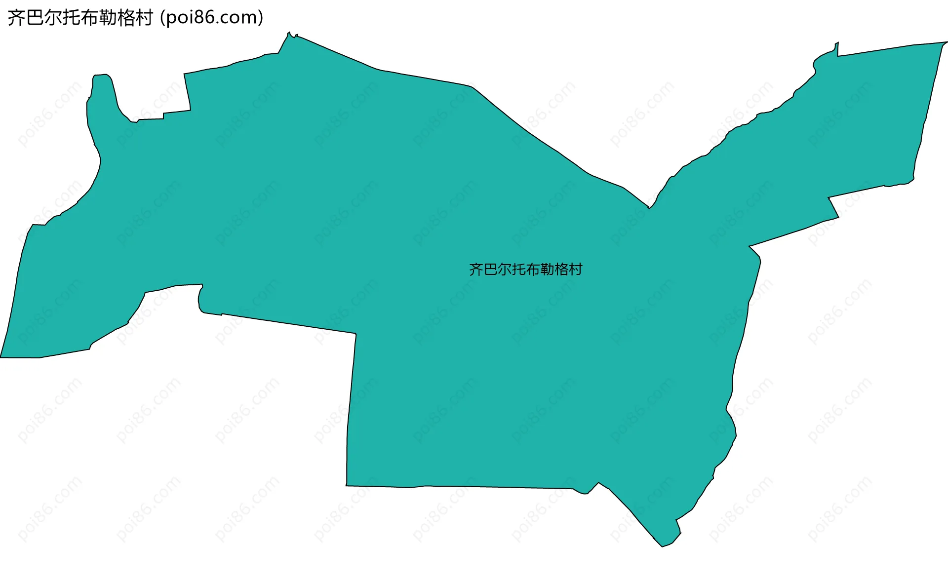 齐巴尔托布勒格村边界地图