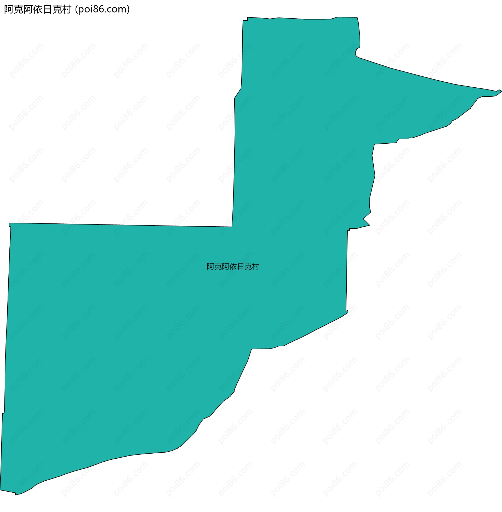 阿克阿依日克村边界地图