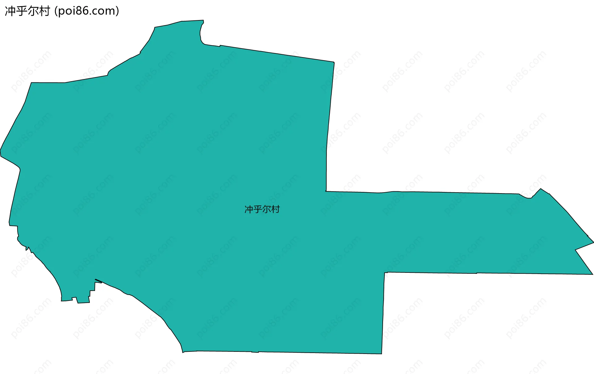 冲乎尔村边界地图