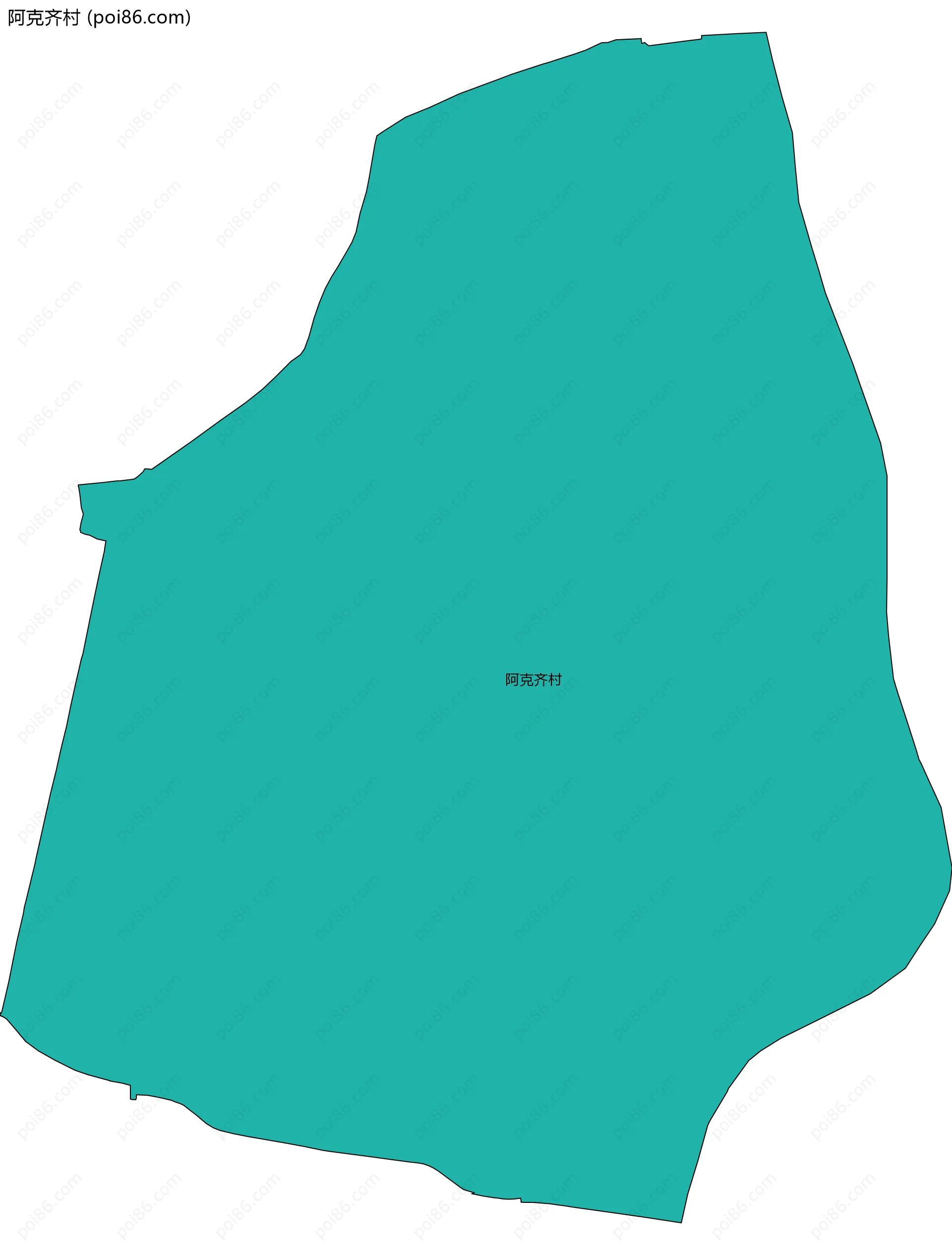 阿克齐村边界地图